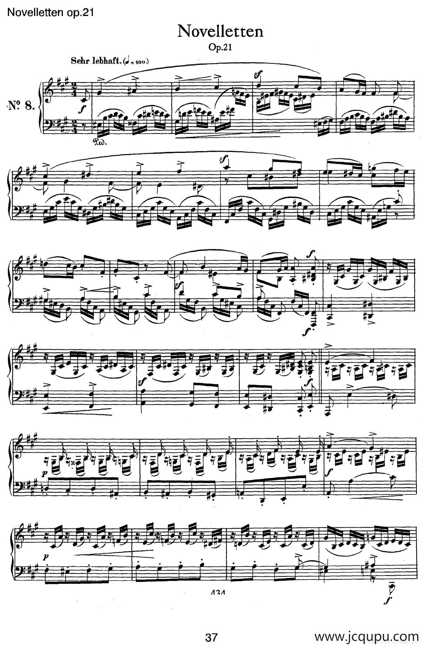 Novelletten Op.21（8）简谱