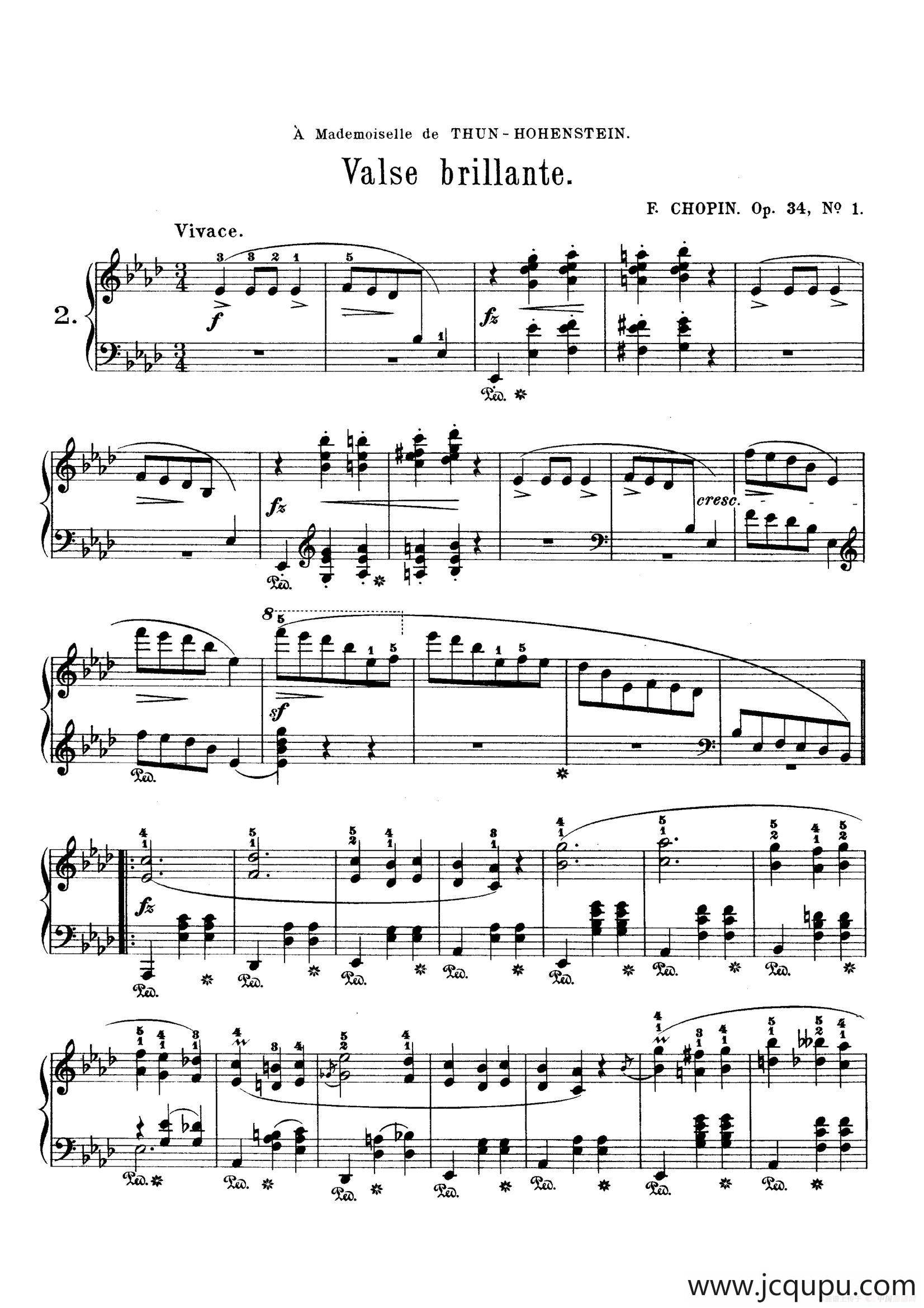 Trois Valses Brillante Op.34简谱