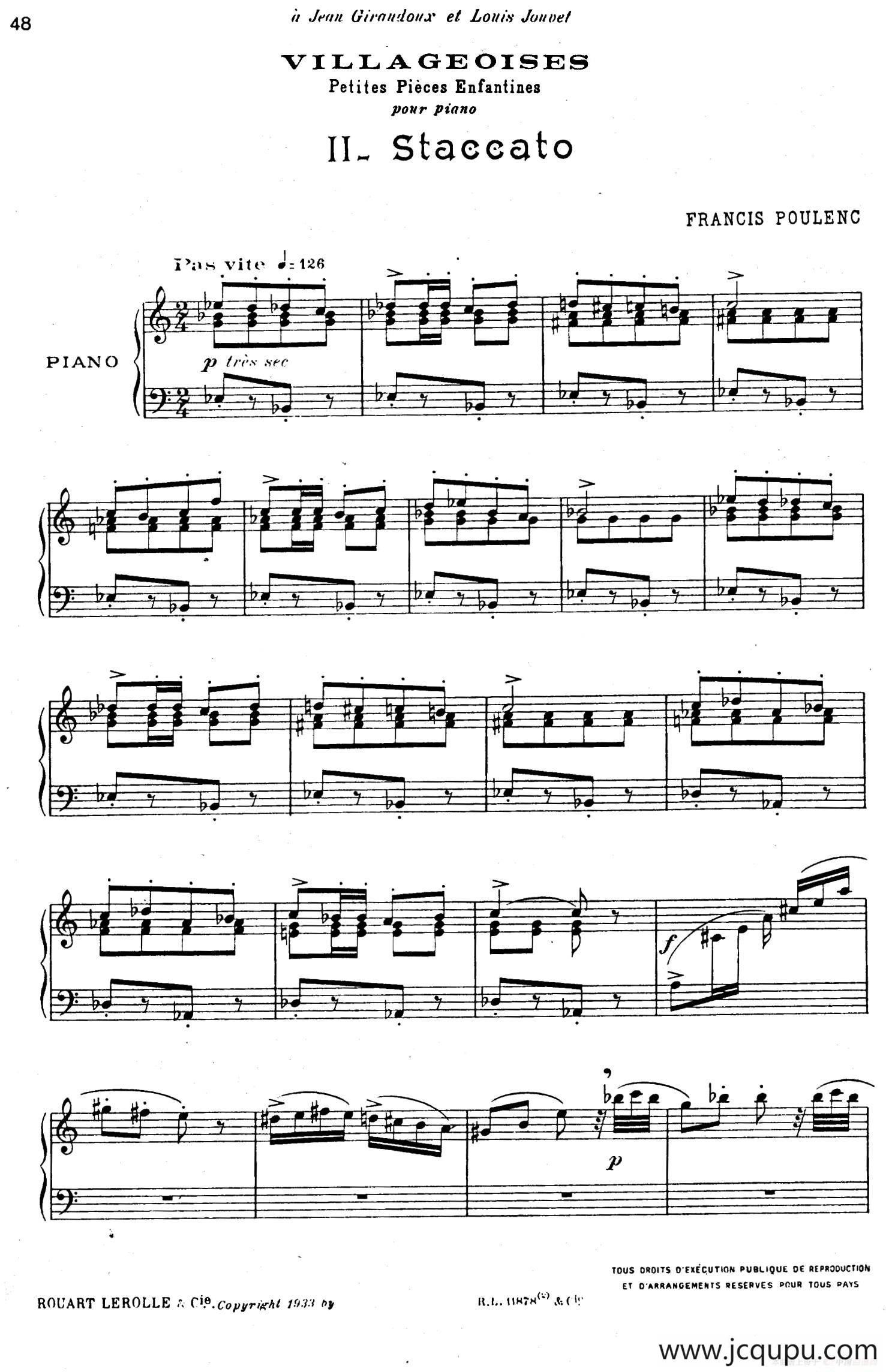 Villageoises（乡村场景）（Ⅱ）简谱