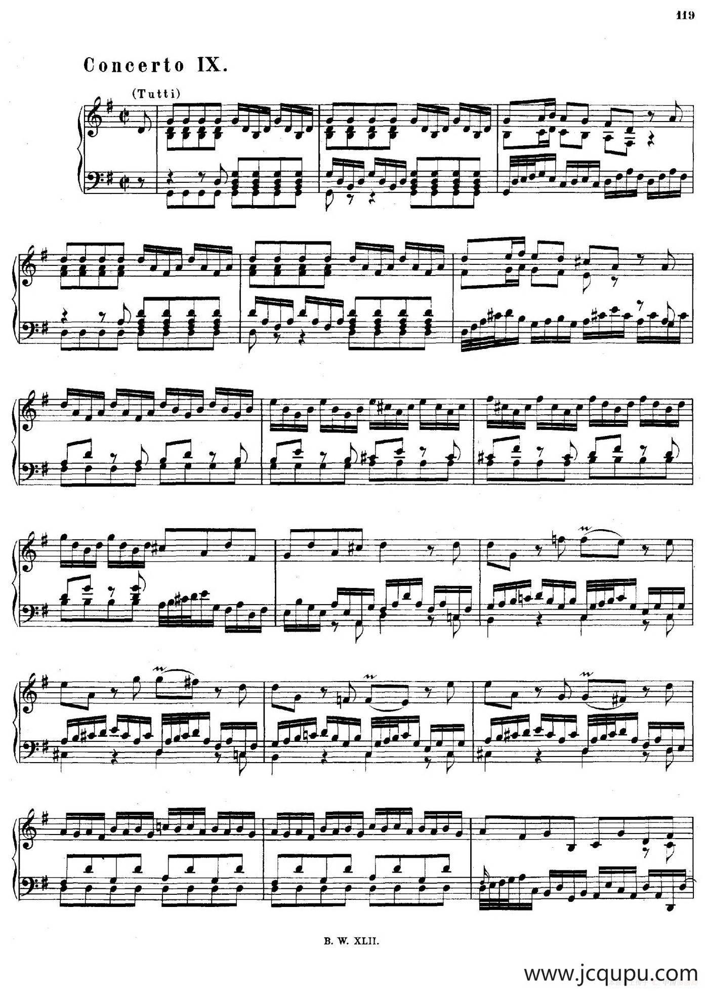 16 Concertos BWV 972-987（十六首为独奏古钢琴而作的协奏曲）（P61——70）简谱