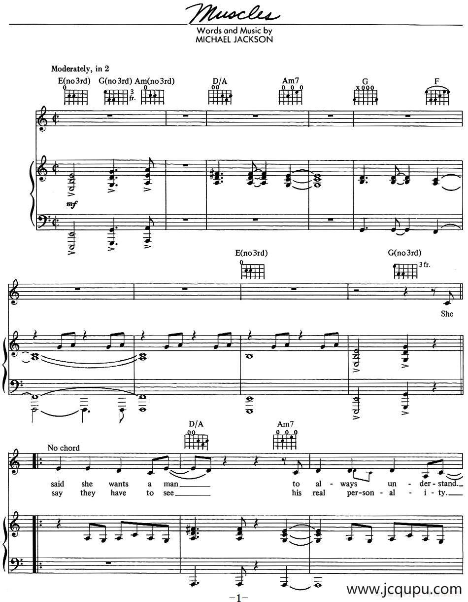 Muscles简谱