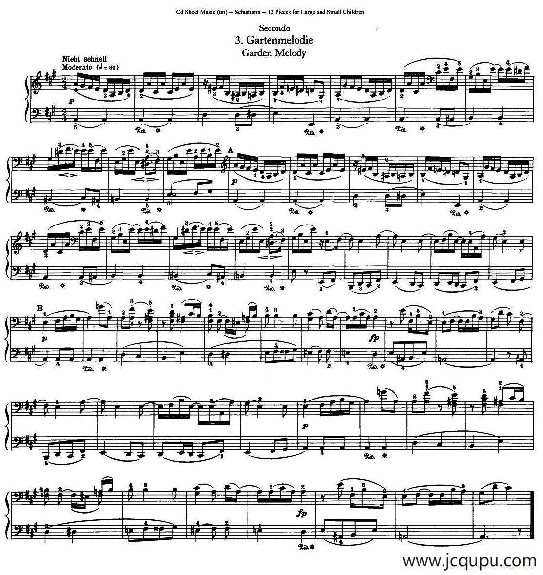 12首为孩子们而作的四手联弹曲 Op.85（四手联弹）（3）简谱