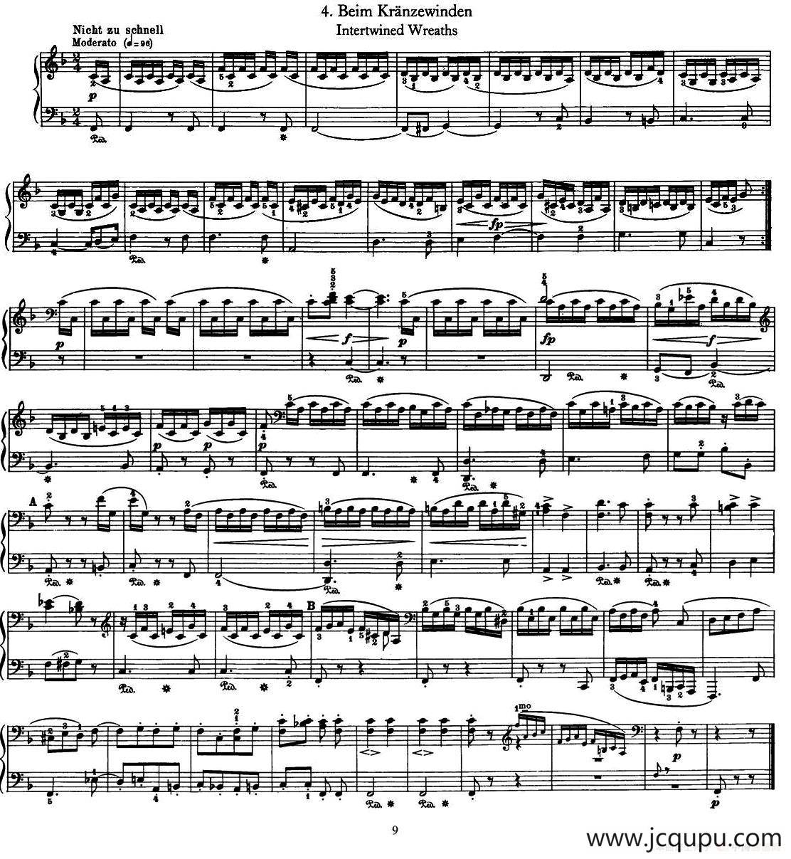 12首为孩子们而作的四手联弹曲 Op.85（四手联弹）（4）简谱