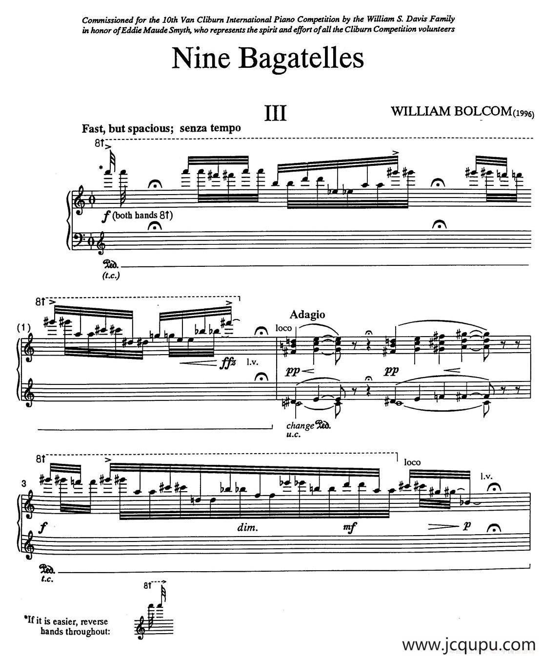 Nine Bagatelles （9首小品）（Ⅲ）简谱