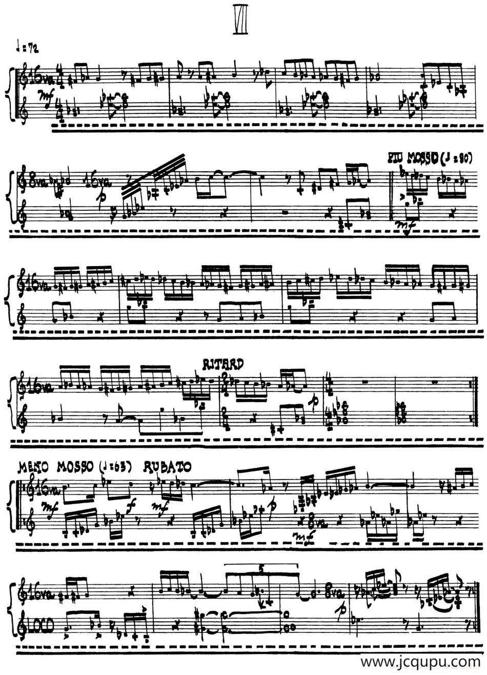 为加料钢琴而作的奏鸣曲与间奏曲（7）简谱