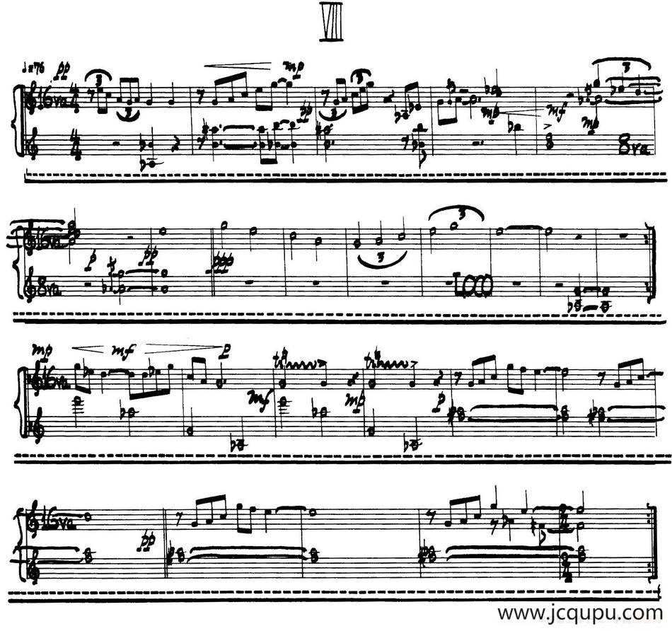 为加料钢琴而作的奏鸣曲与间奏曲（8）简谱