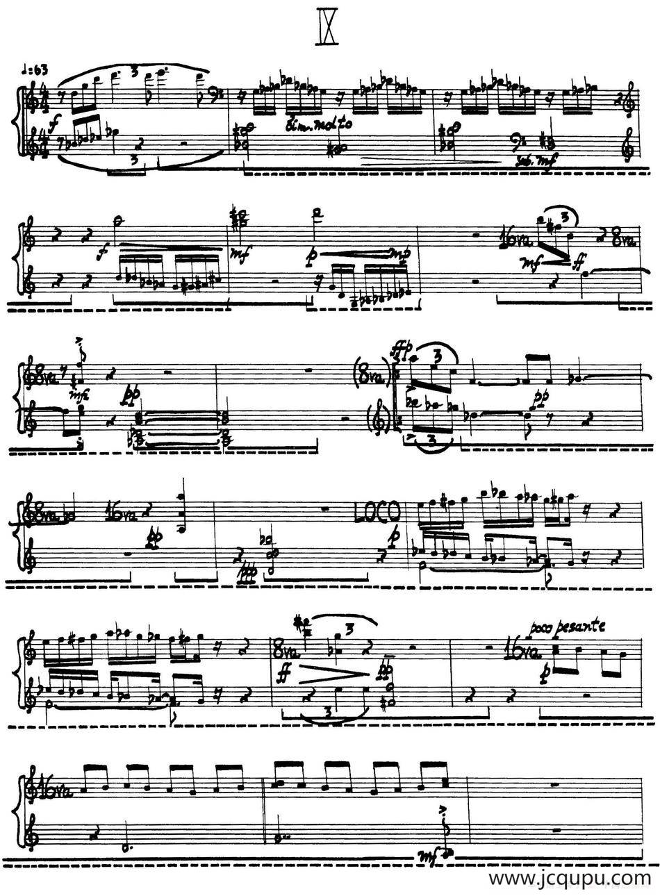 为加料钢琴而作的奏鸣曲与间奏曲（9）简谱