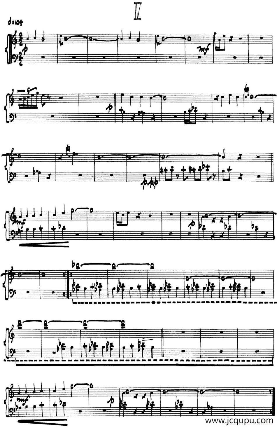 为加料钢琴而作的奏鸣曲与间奏曲（4）简谱