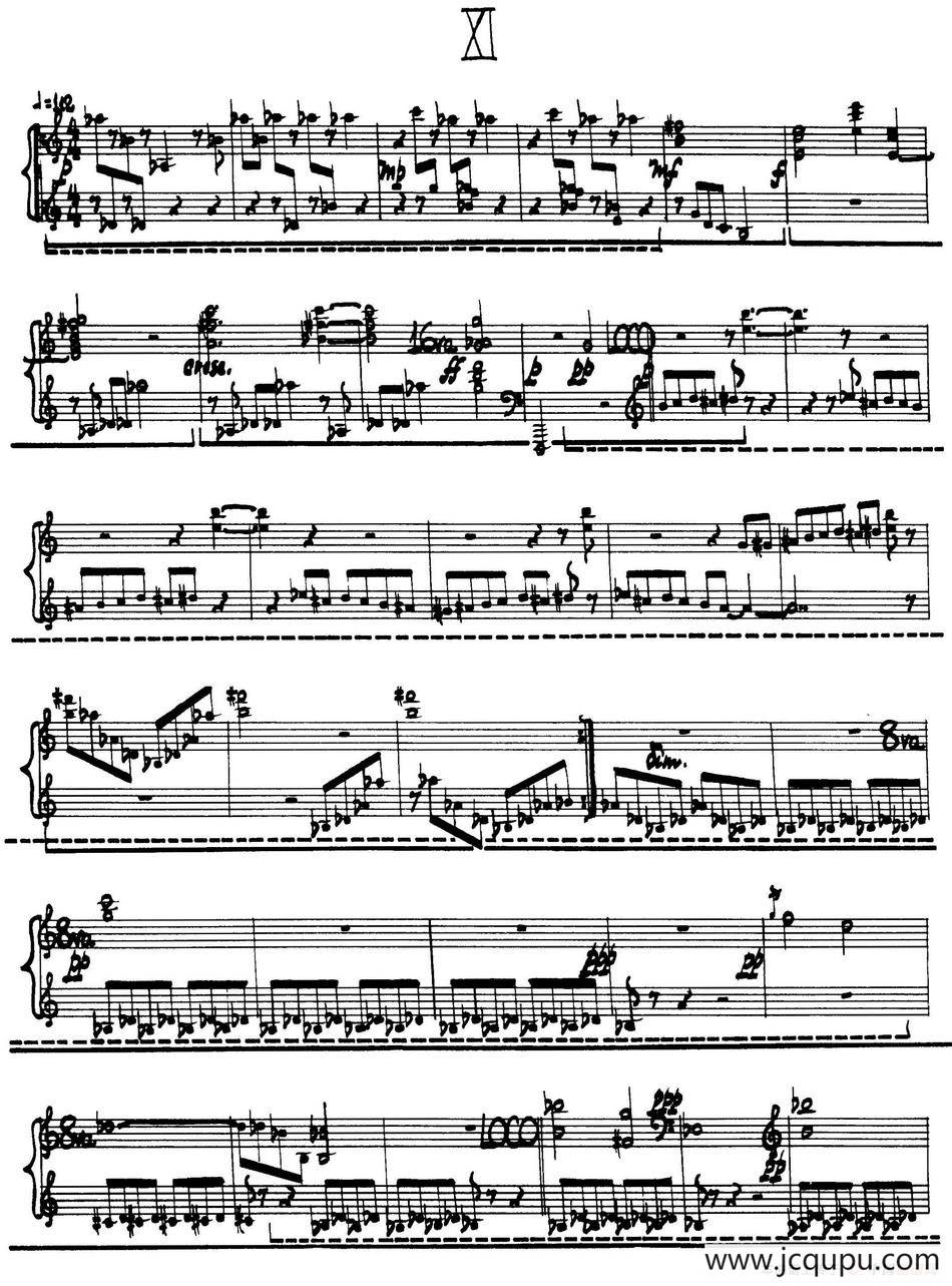 为加料钢琴而作的奏鸣曲与间奏曲（11）简谱