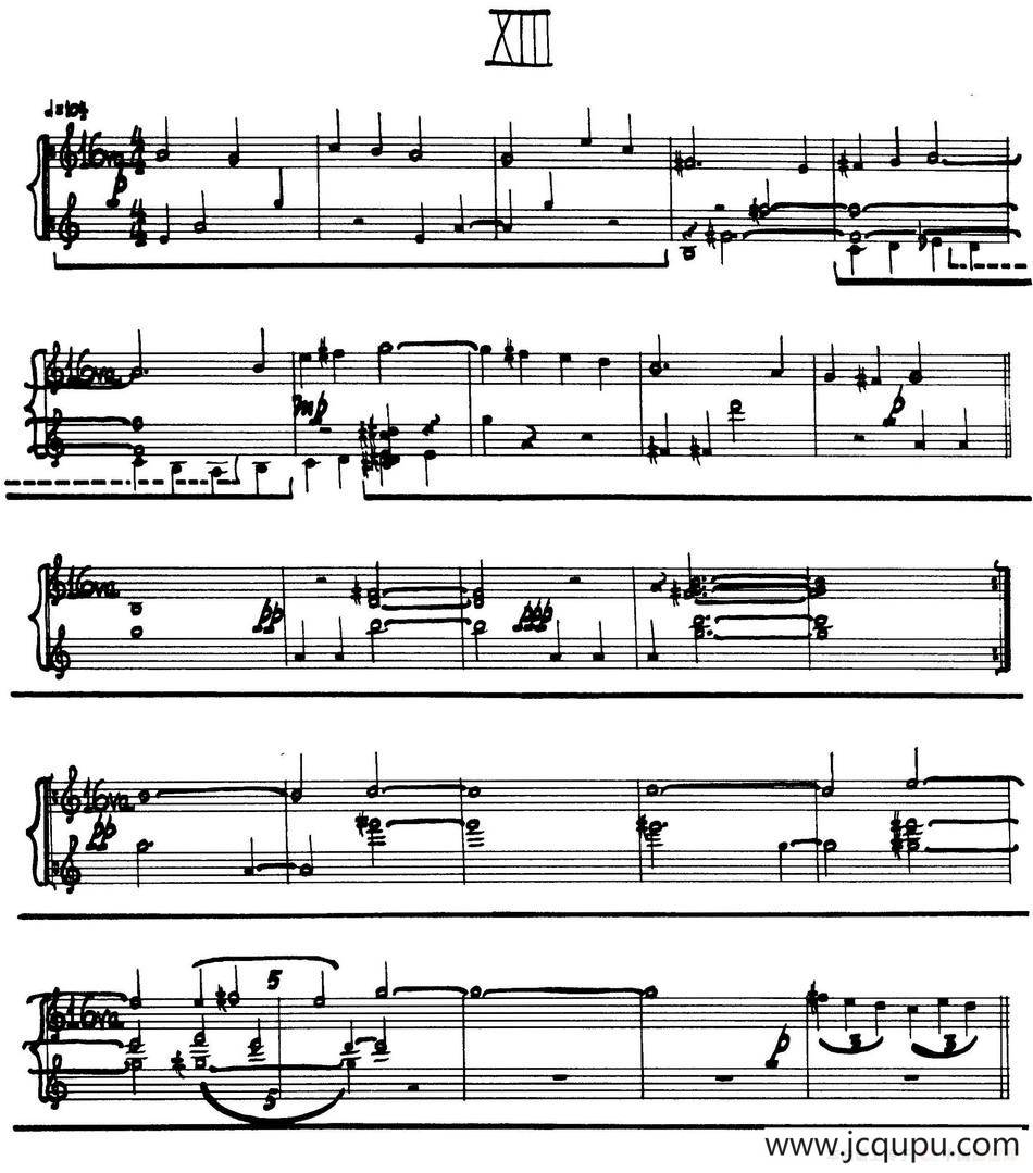 为加料钢琴而作的奏鸣曲与间奏曲（13）简谱