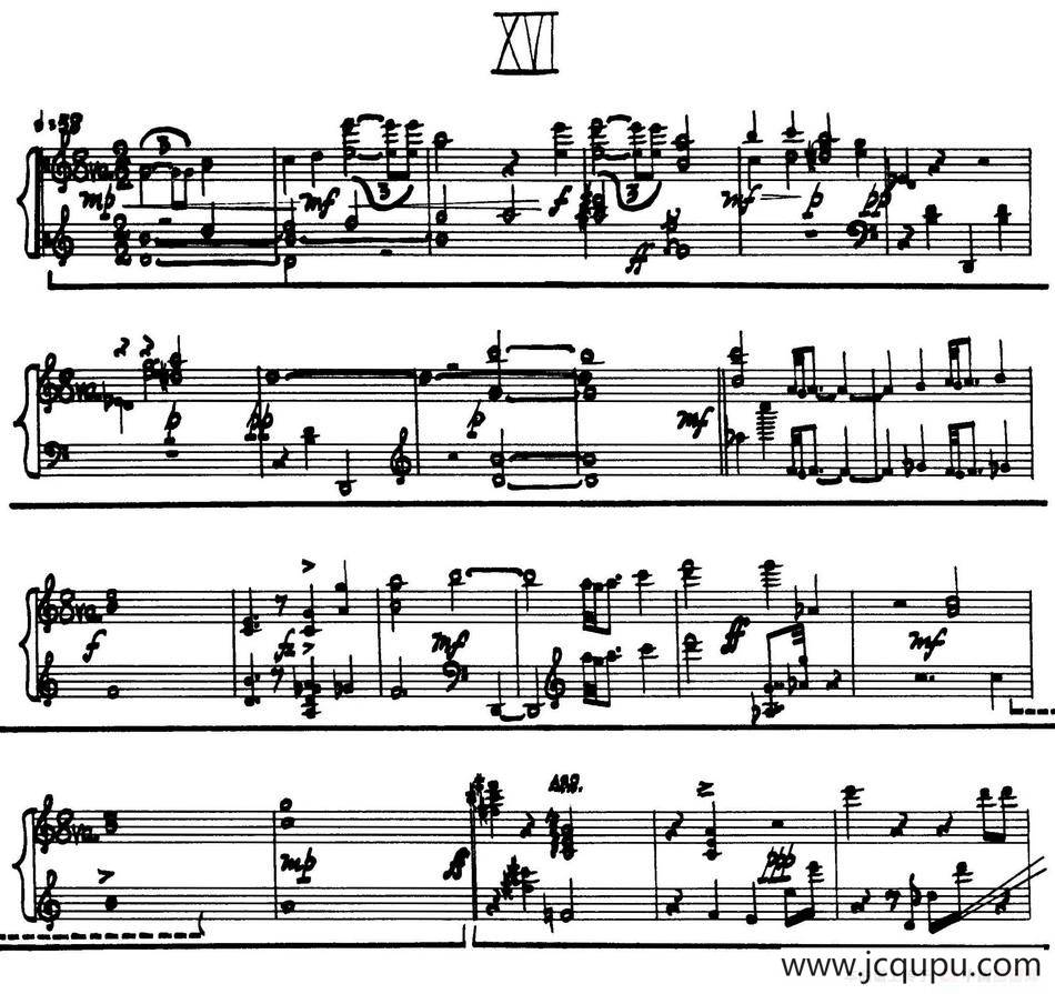 为加料钢琴而作的奏鸣曲与间奏曲（16）简谱