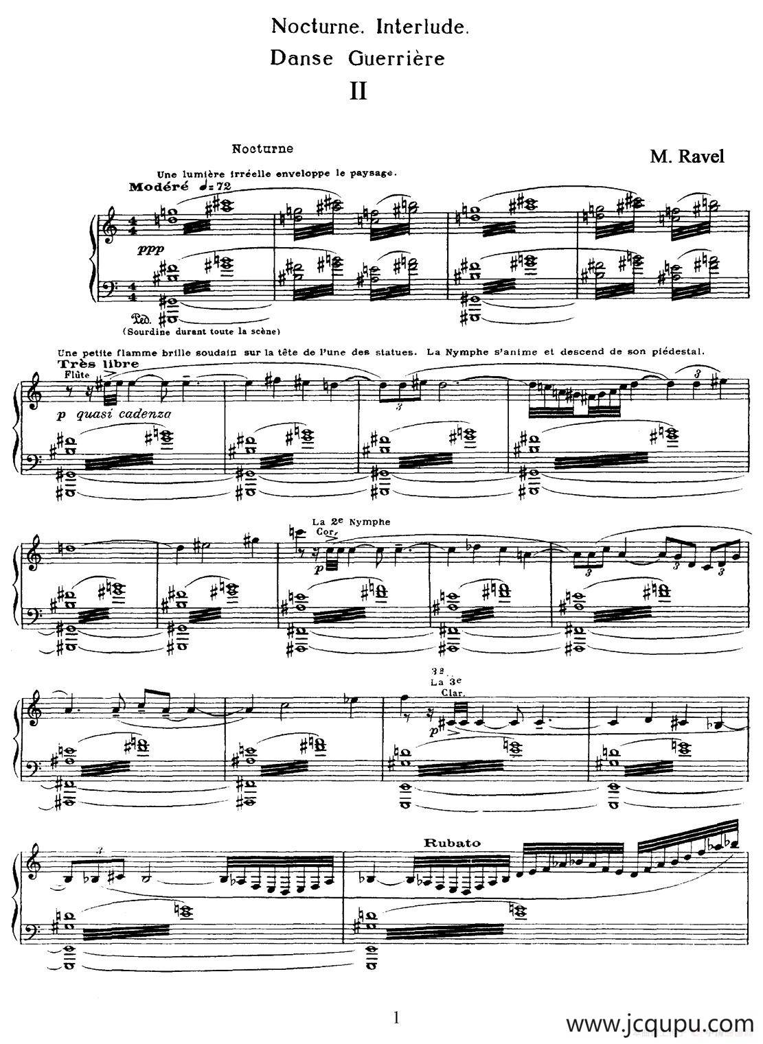 Daphnis et Chloe（达夫尼斯与赫洛亚）（Ⅱ）简谱