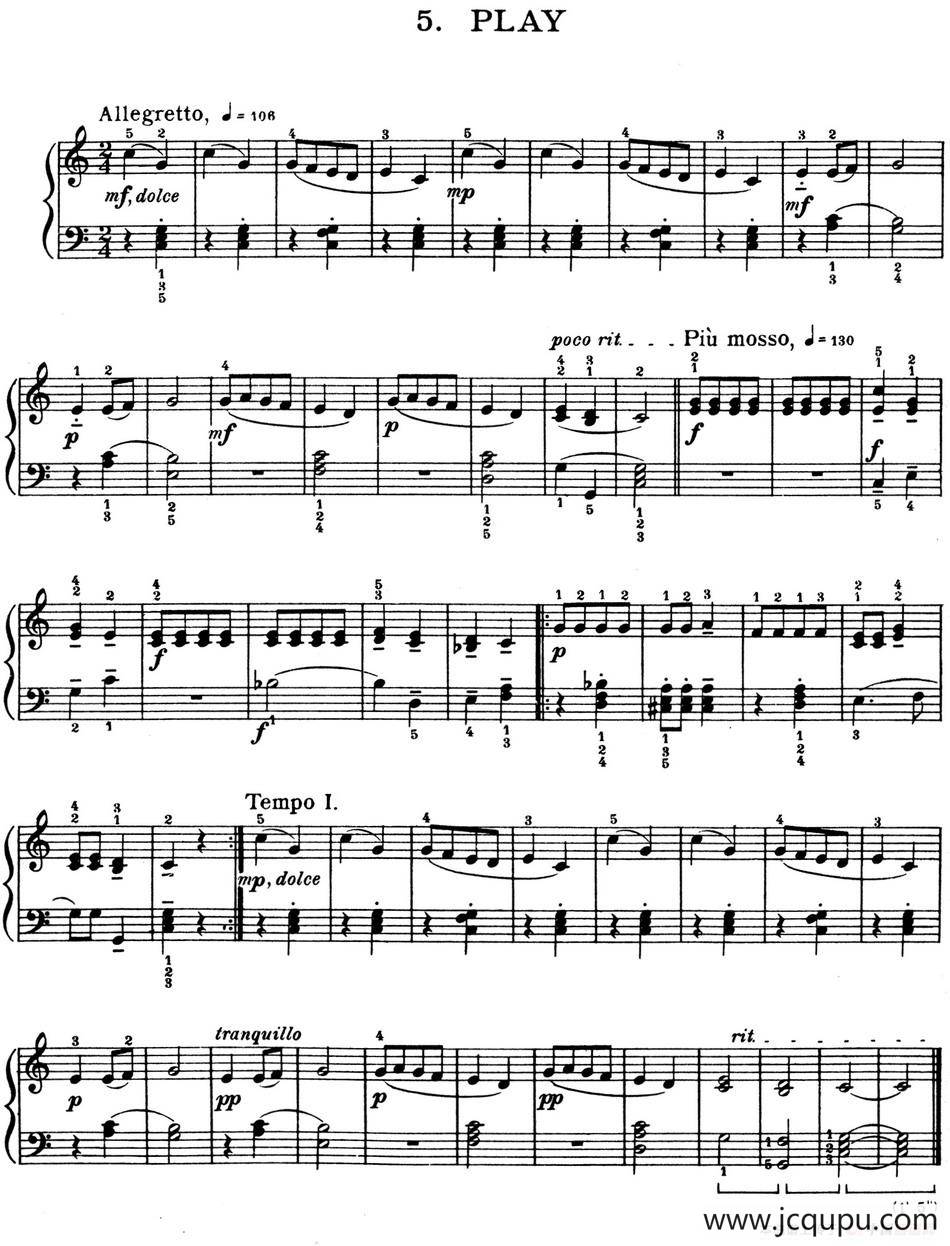 For Children Sz.42（献给孩子们·5）简谱