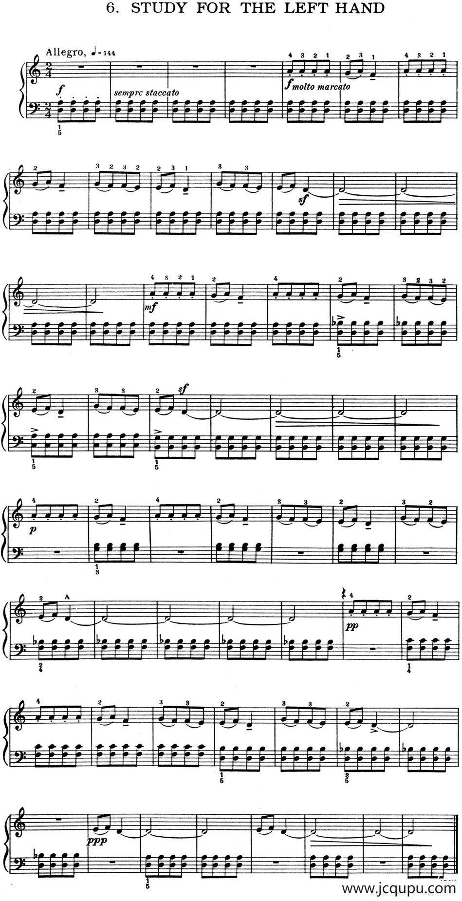 For Children Sz.42（献给孩子们·6）简谱