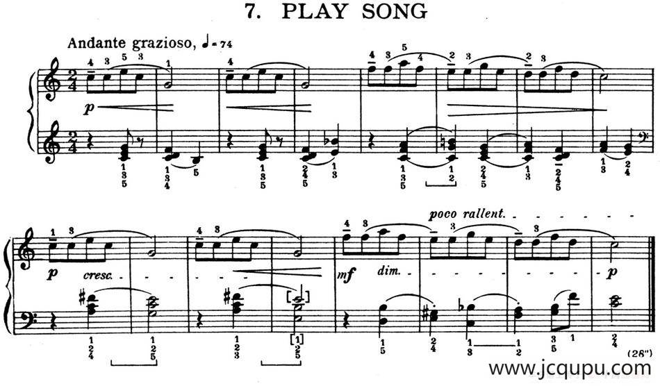 For Children Sz.42（献给孩子们·7）简谱