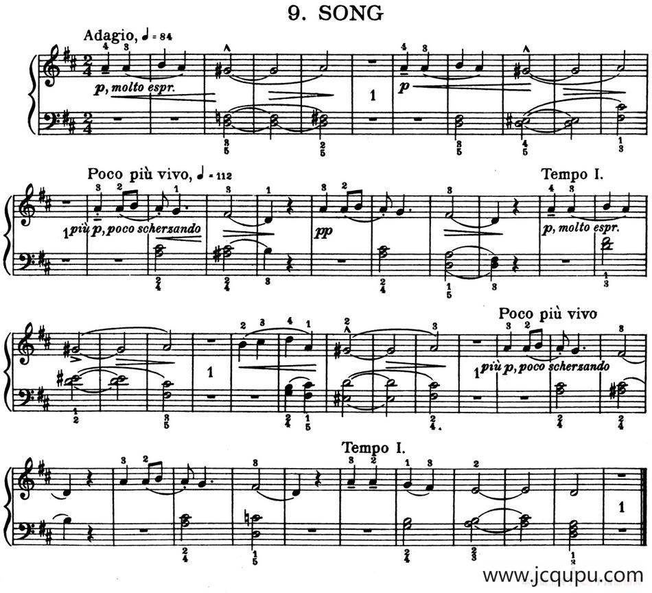 For Children Sz.42（献给孩子们·9）简谱