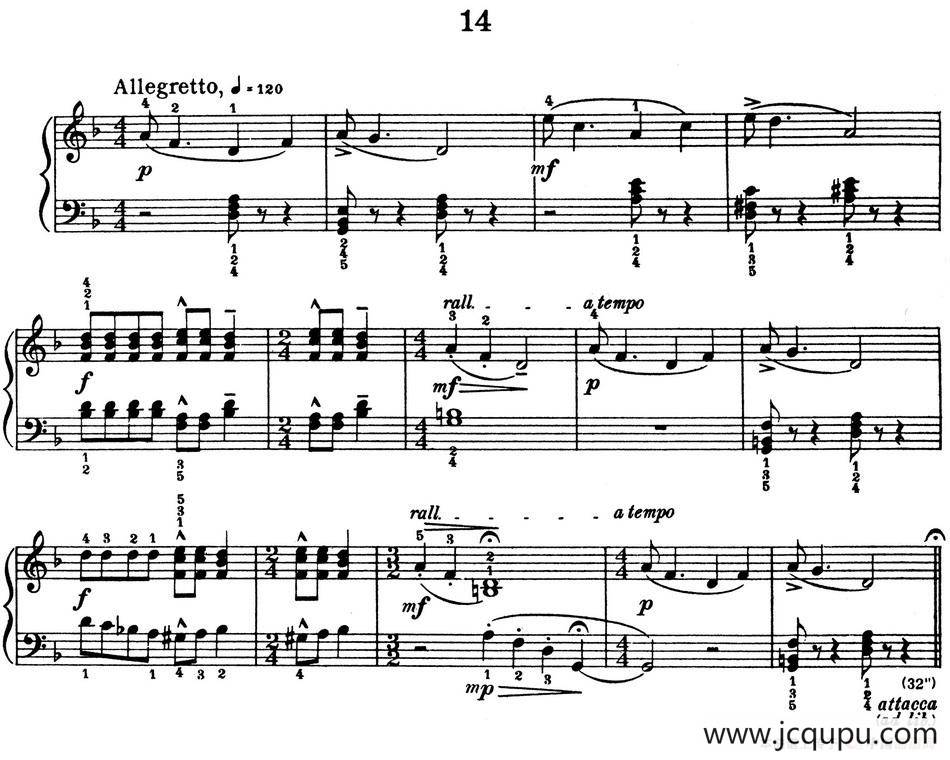 For Children Sz.42（献给孩子们·14）简谱