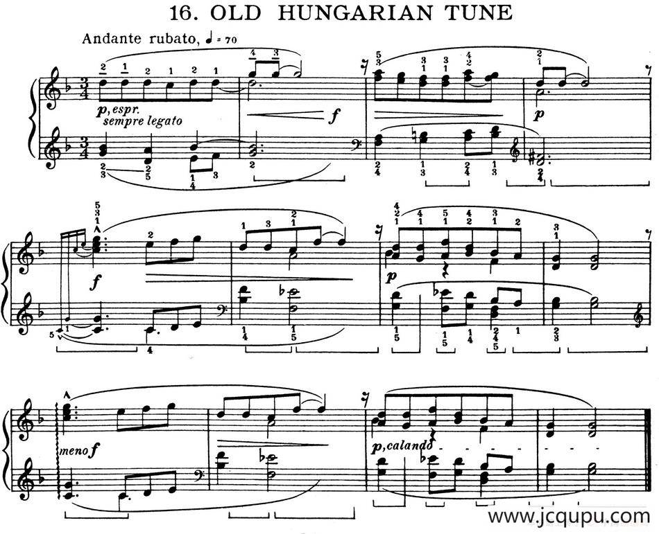 For Children Sz.42（献给孩子们·16）简谱