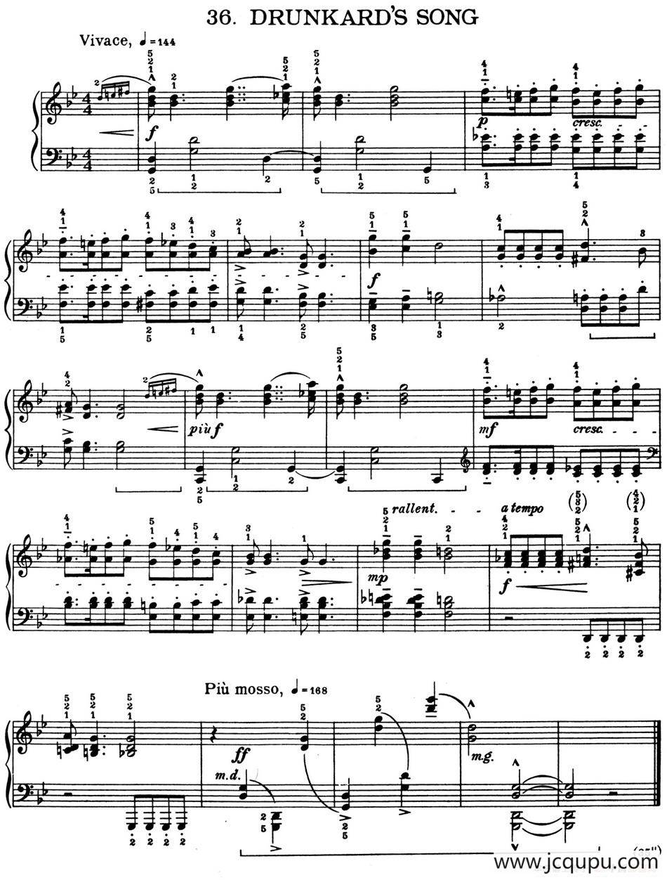 For Children Sz.42（献给孩子们·36）简谱