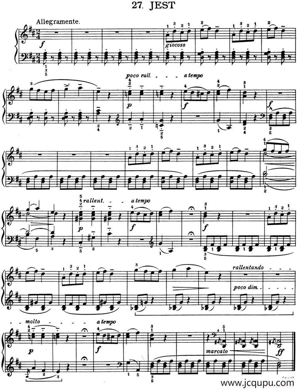 For Children Sz.42（献给孩子们·27）简谱