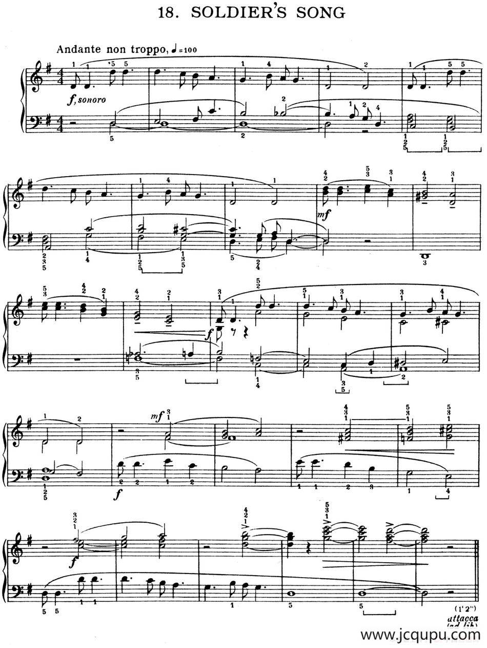 For Children Sz.42（献给孩子们·18）简谱