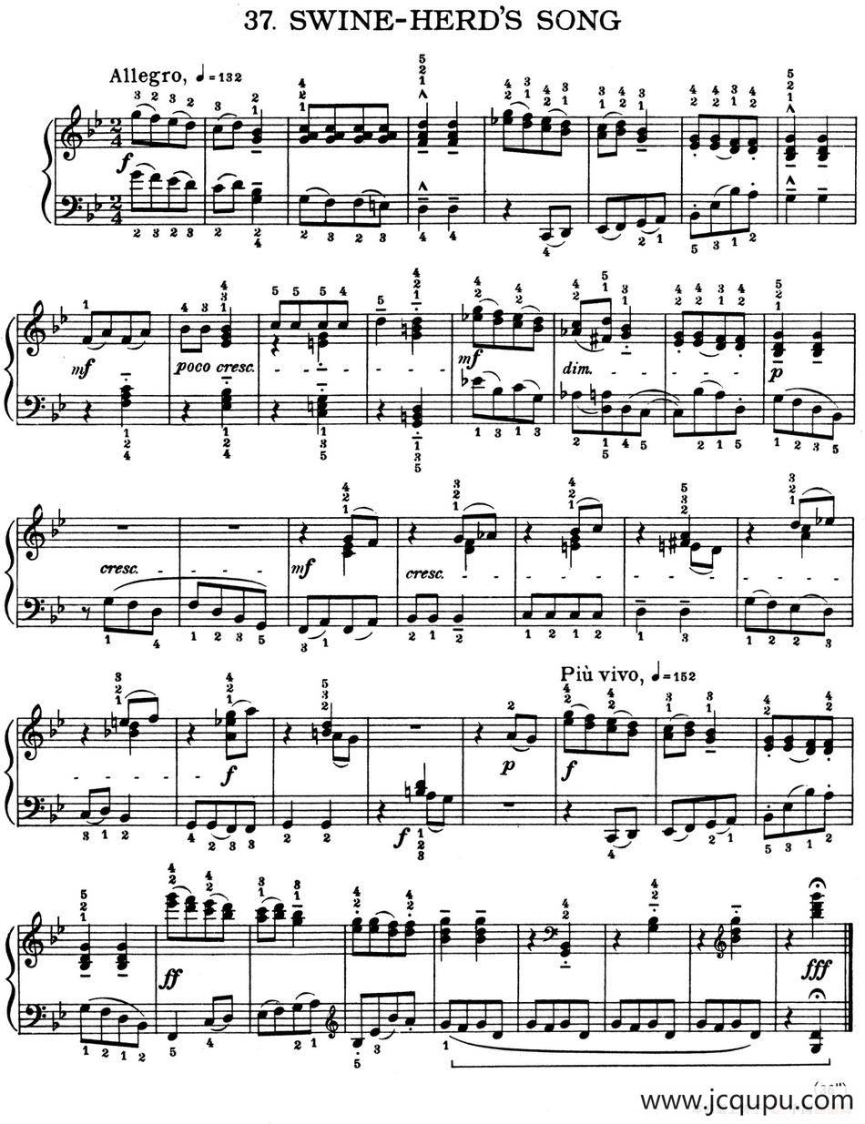 For Children Sz.42（献给孩子们·37）简谱