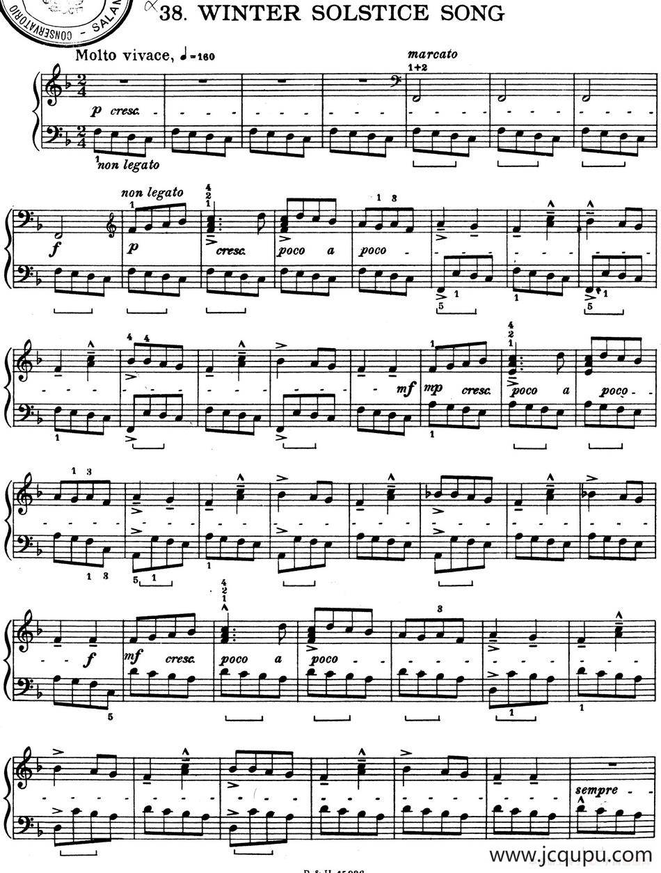 For Children Sz.42（献给孩子们·38）简谱