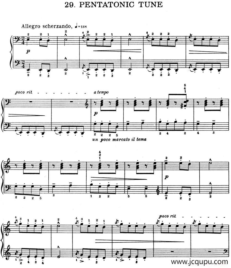 For Children Sz.42（献给孩子们·29）简谱