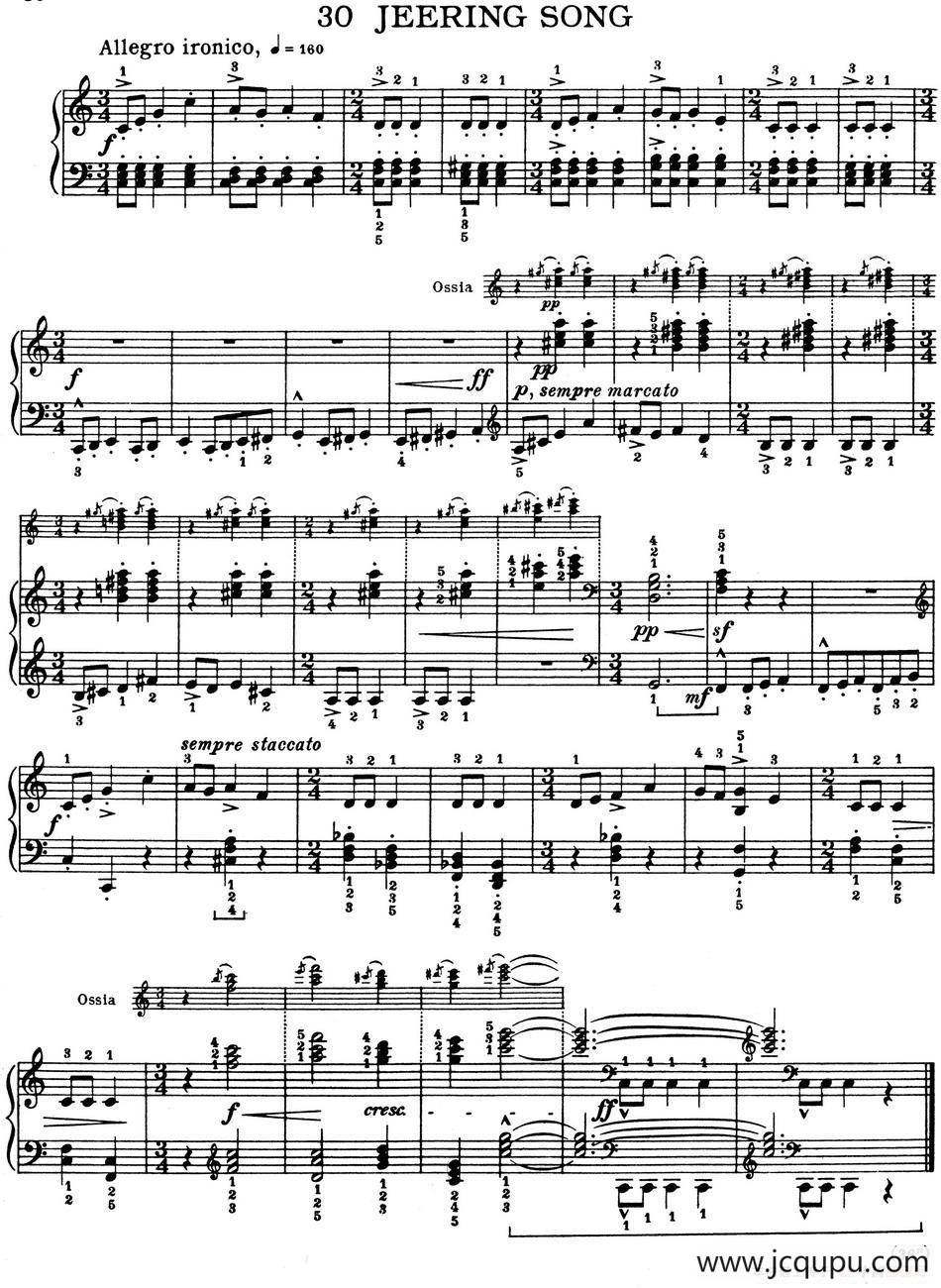 For Children Sz.42（献给孩子们·30）简谱