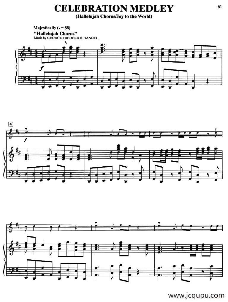 CELEBRATION MEDLEY（钢琴伴奏谱）简谱