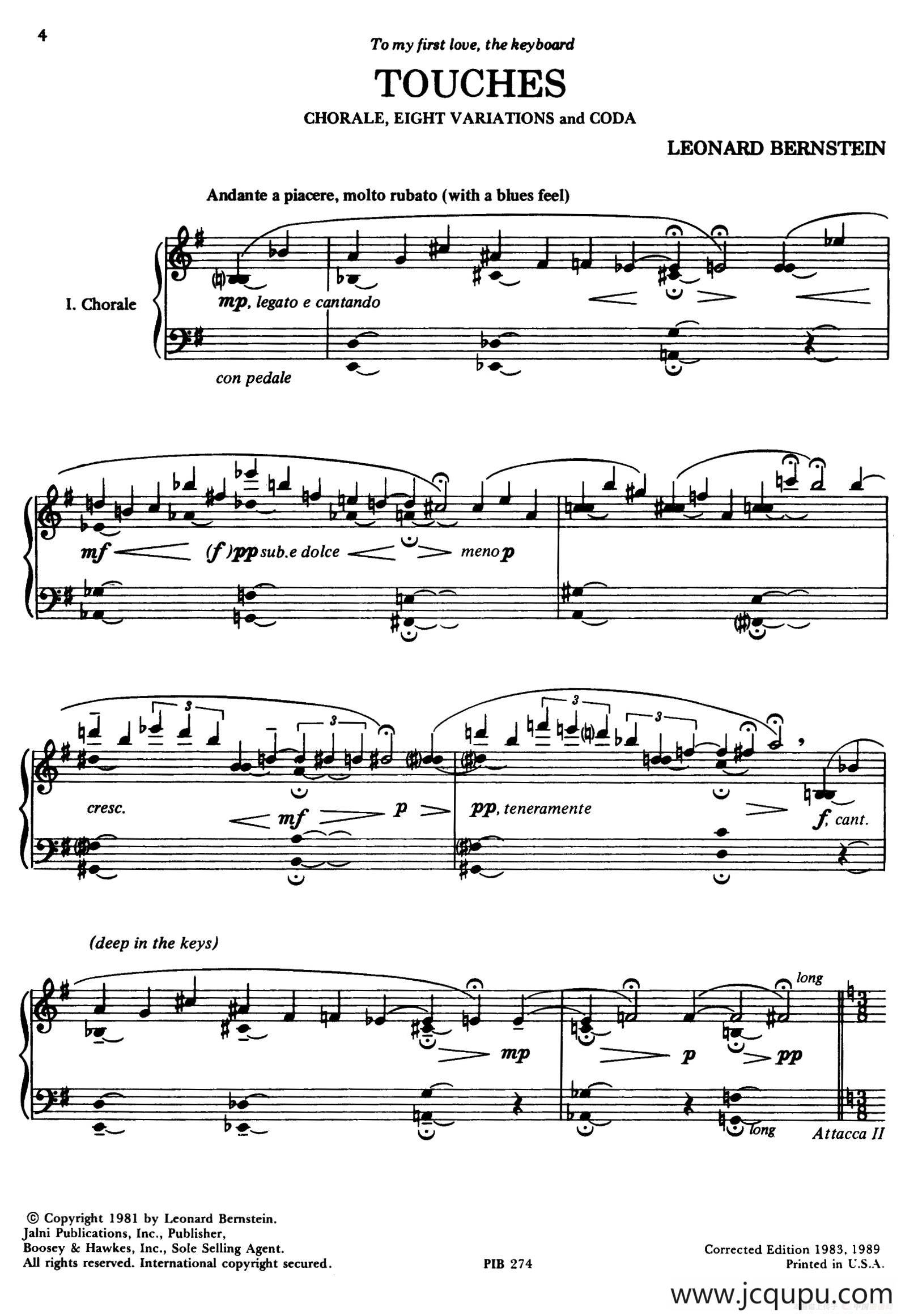 Touches（感触）简谱