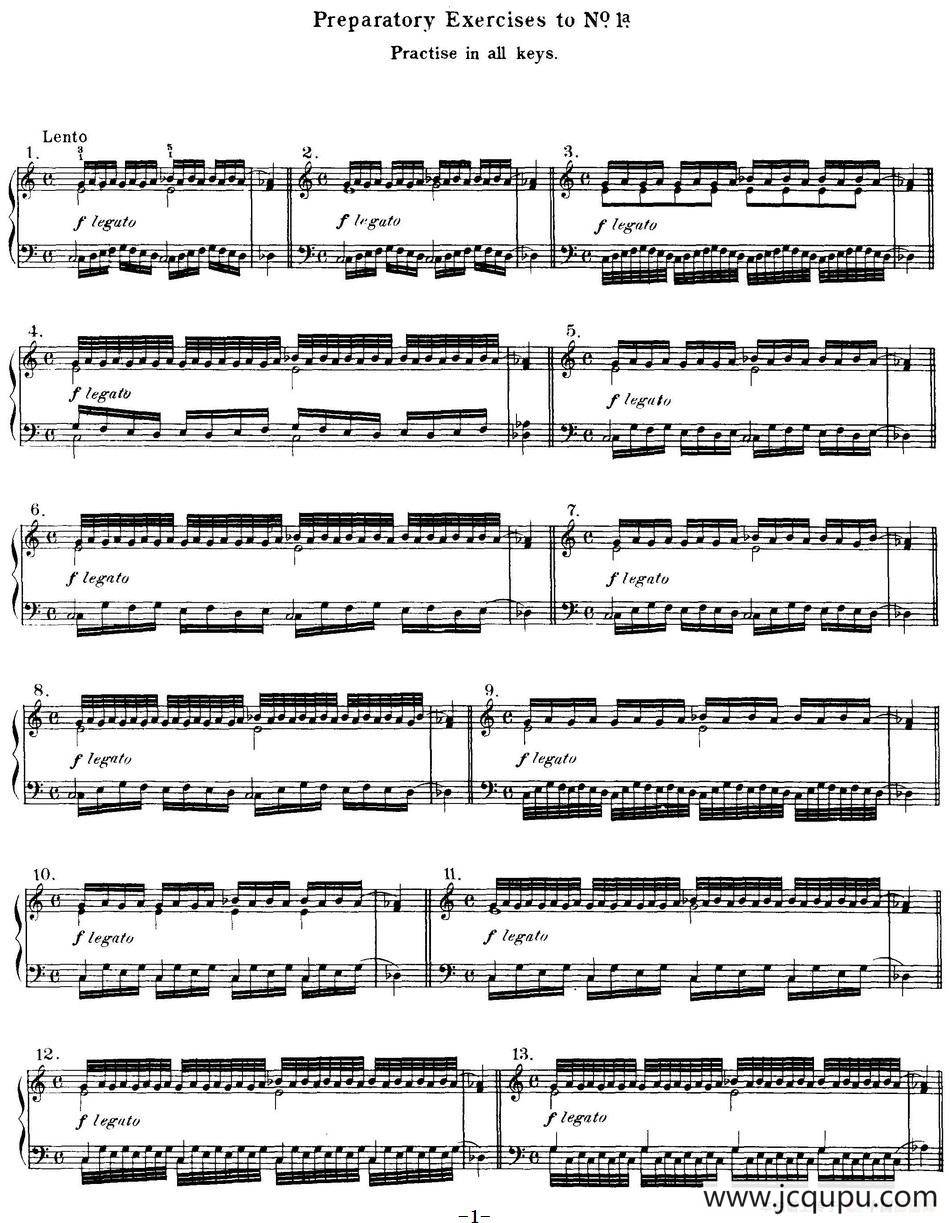 Technical Studies 60 Progressive Exercises （60首钢琴循序渐进练习曲 P1——10）简谱