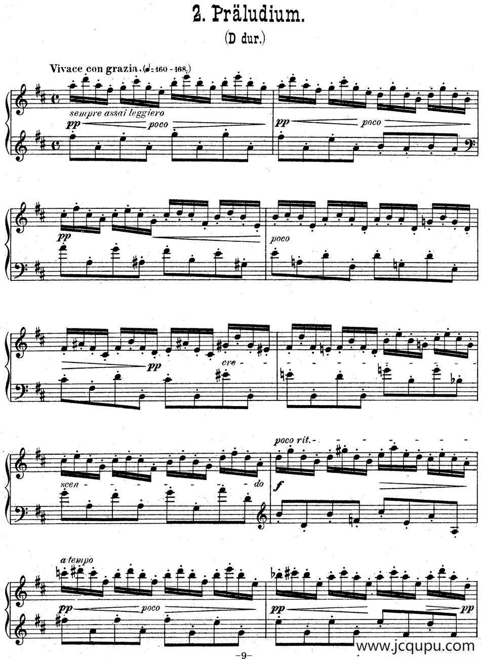 6 Preludes and Fugues Op.99（6首前奏曲与赋格·2）简谱