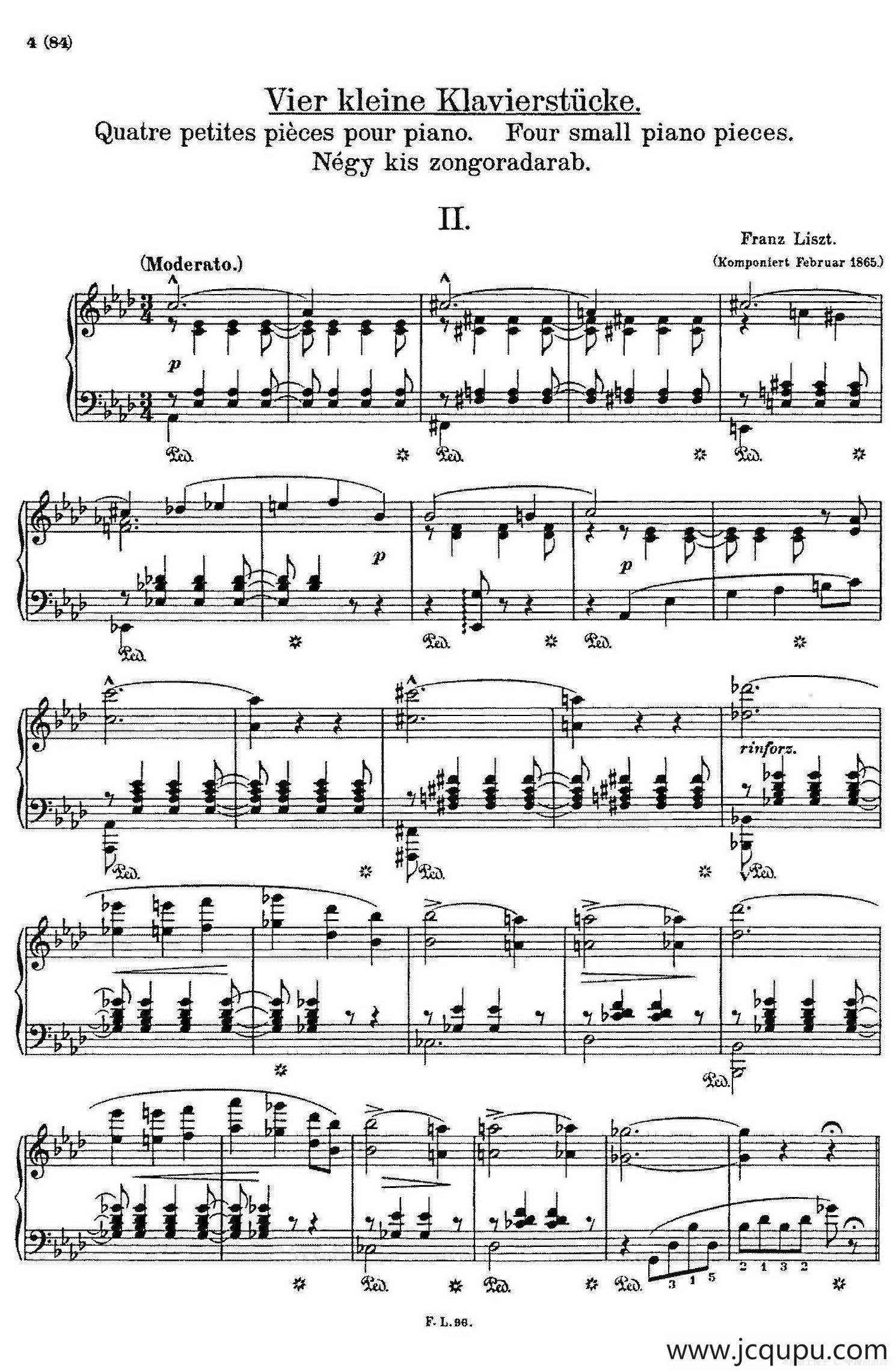 5 Klavierstücke S.192（5首钢琴小品·Ⅱ）简谱