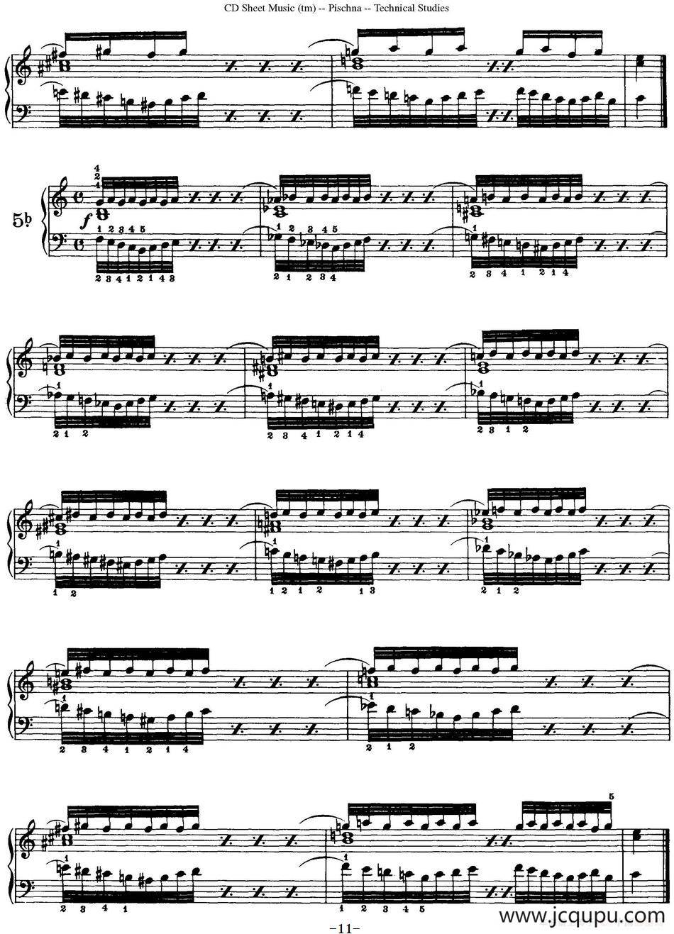 Technical Studies 60 Progressive Exercises （60首钢琴循序渐进练习曲 P11——20）简谱