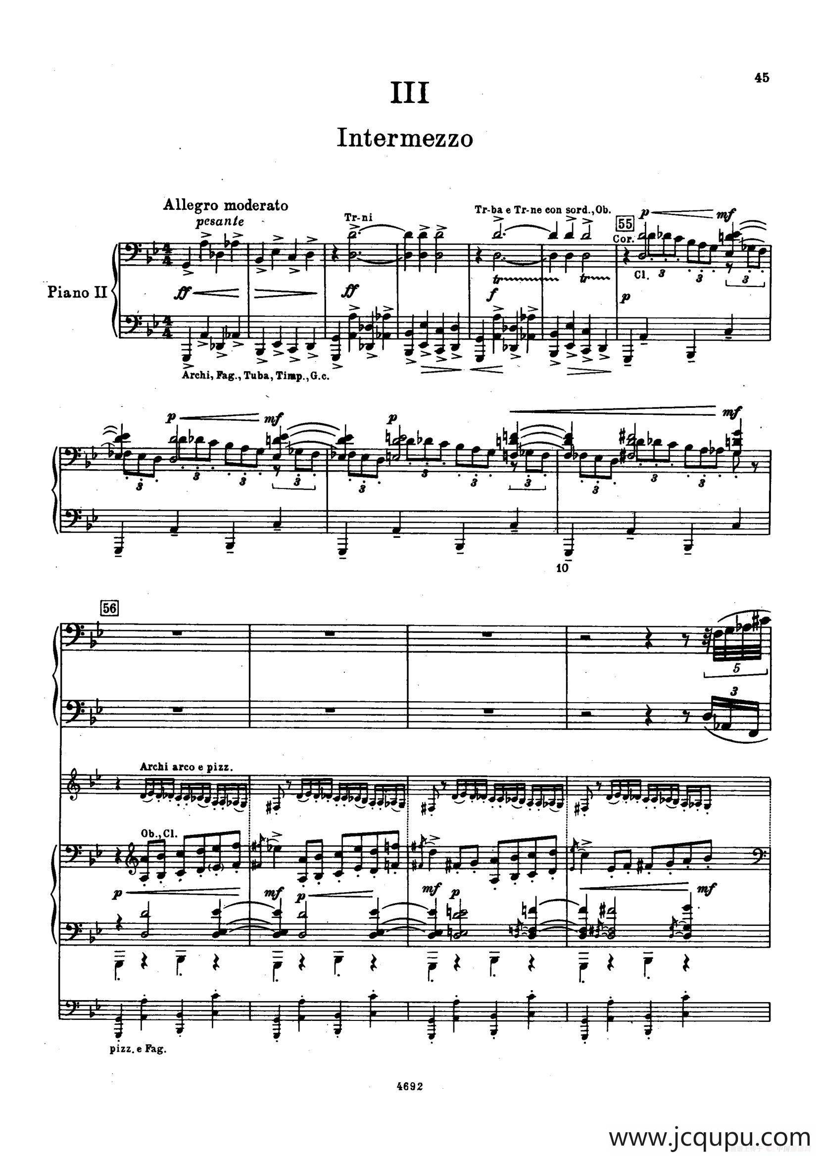 Piano Concerto No.2 in g Minor Op.16（g小调第二钢琴协奏曲·Ⅲ·双钢琴）简谱