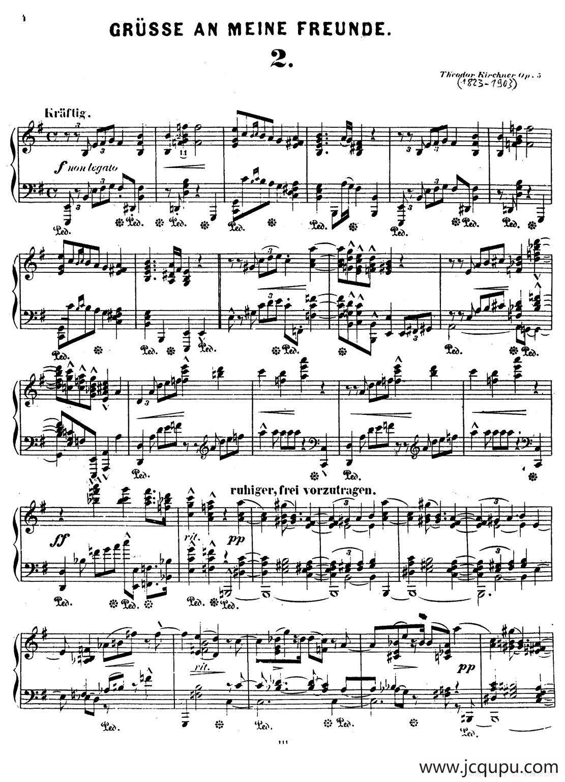 Gruesse An Meine Freunde Op.5（致朋友们的问候·2）简谱