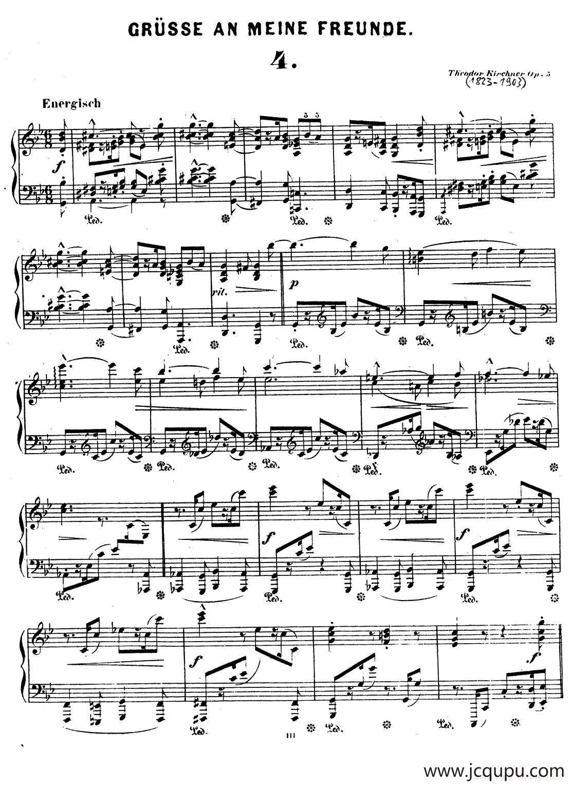 Gruesse An Meine Freunde Op.5（致朋友们的问候·4）简谱