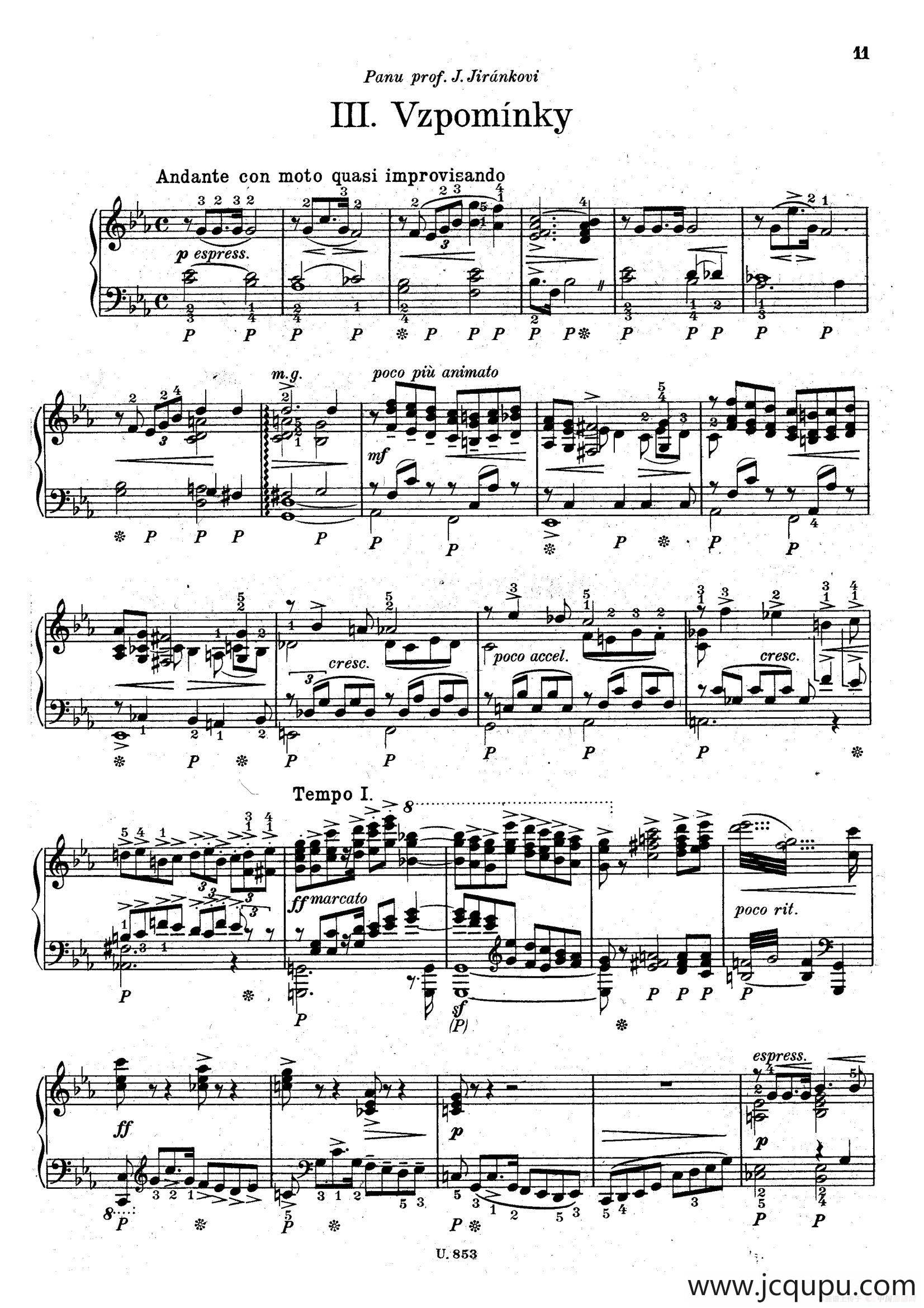 Six Piano Pieces Op.7（6首钢琴小品·Ⅲ）简谱