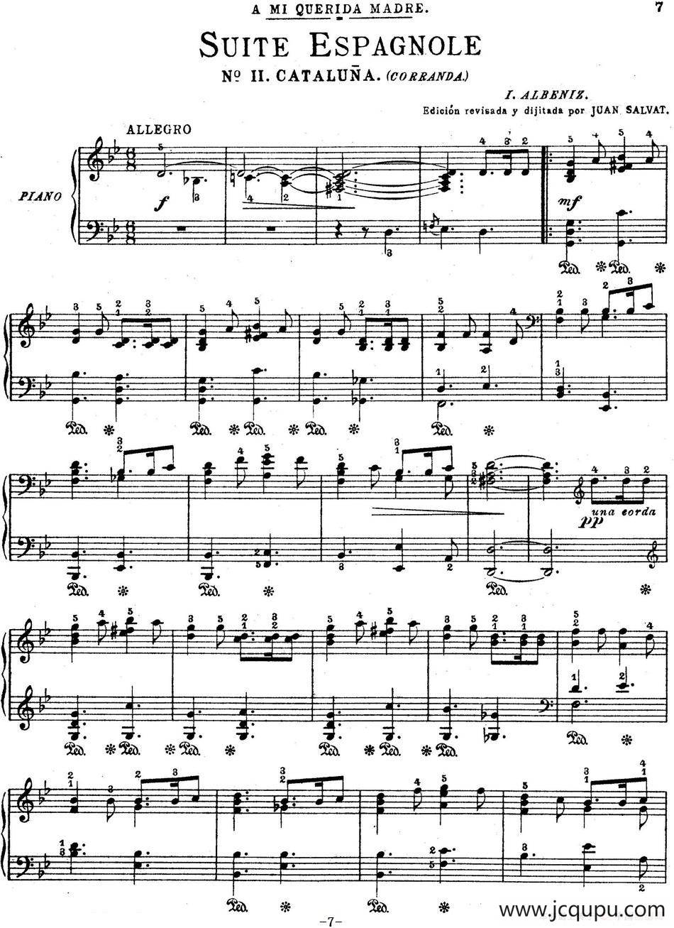 Suite Espanola Op.47（西班牙组曲·Ⅱ）简谱