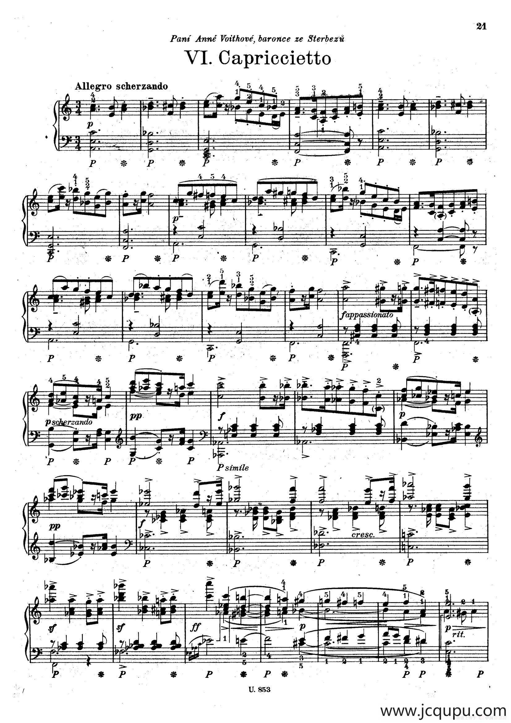 Six Piano Pieces Op.7（6首钢琴小品·Ⅵ）简谱