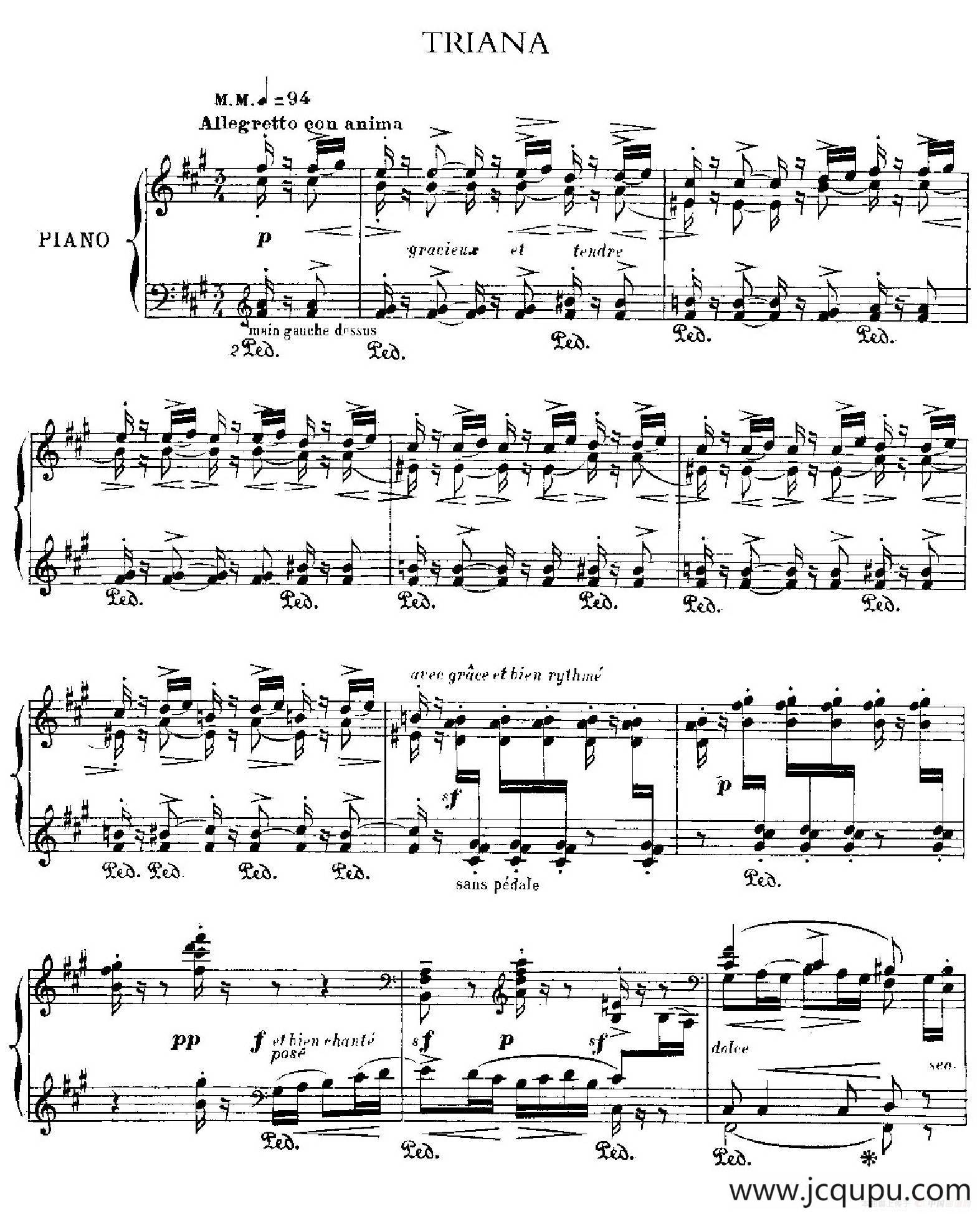 伊贝利亚组曲：TRIANA简谱