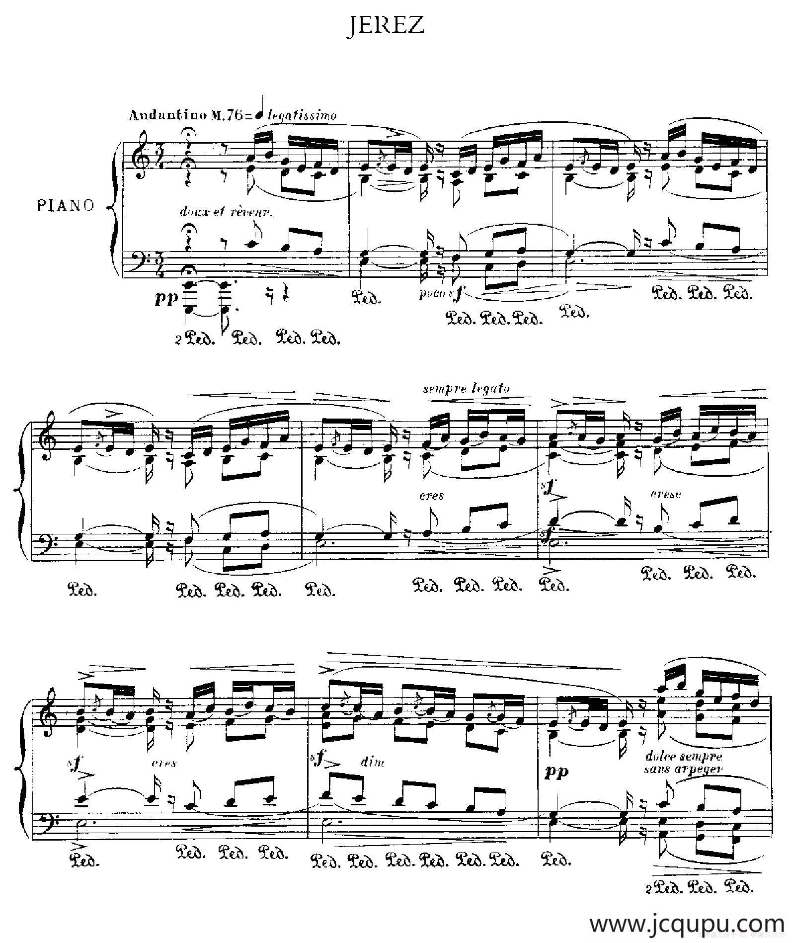 伊贝利亚组曲：JEREZ简谱