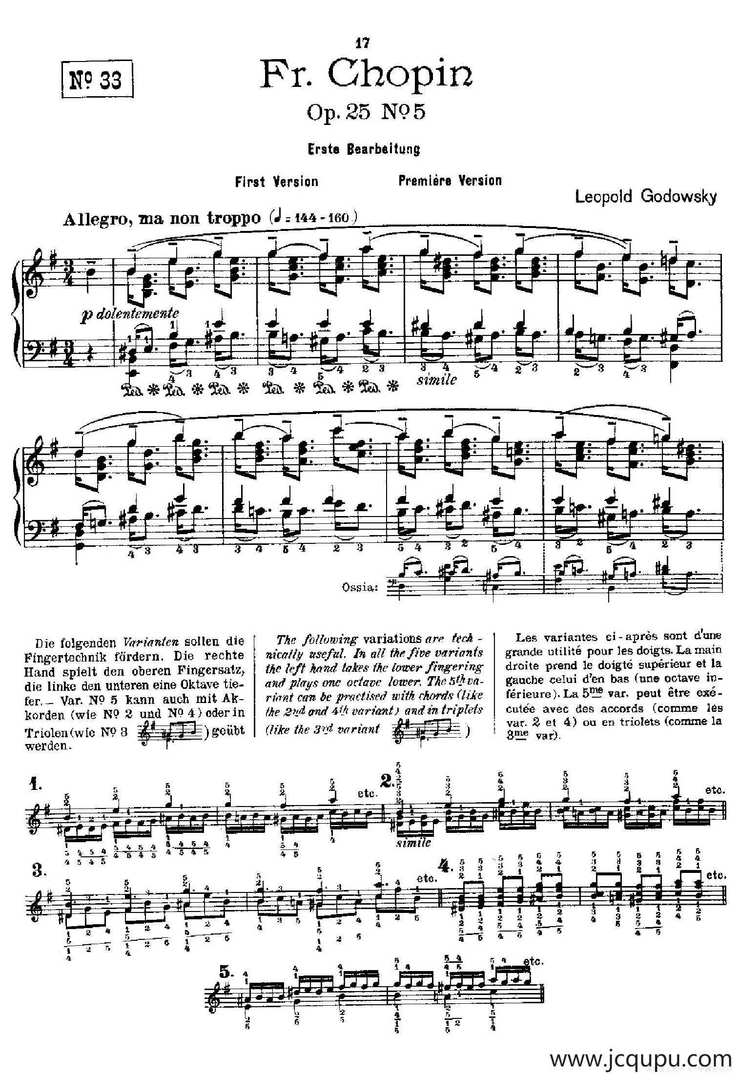 53首改编练习曲（No.33）简谱