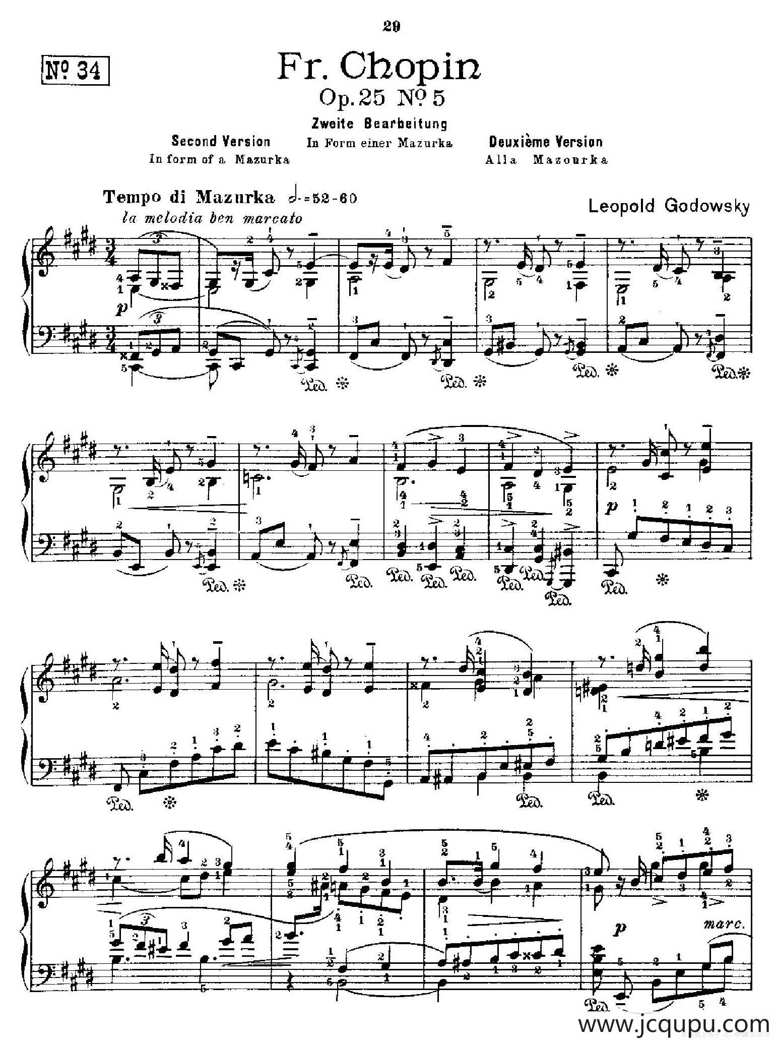 53首改编练习曲（No.34）简谱