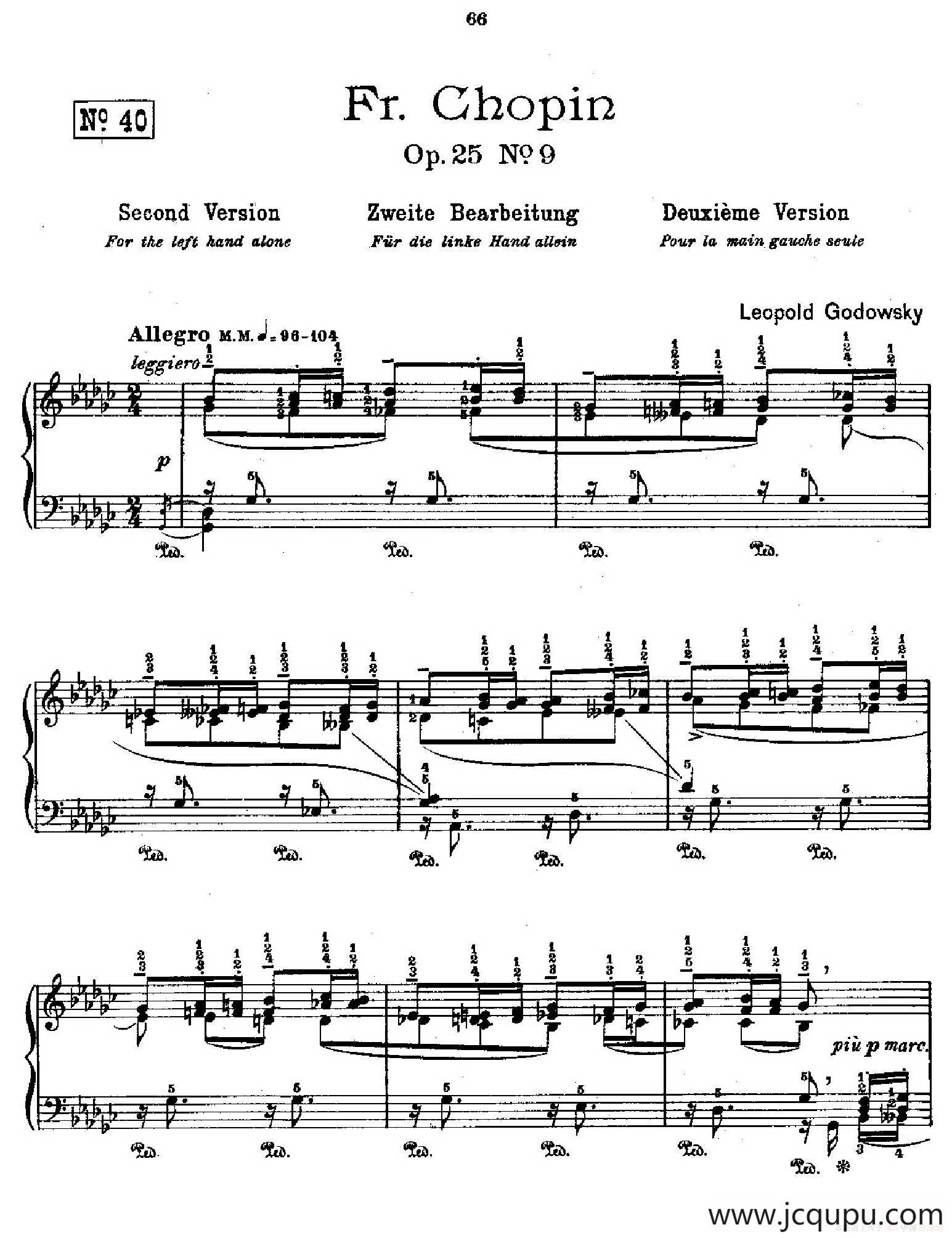 53首改编练习曲（No.40）简谱