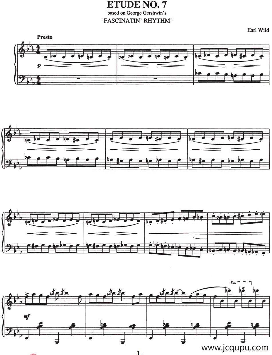 Etude 7.Fascinatin' Rythm（乔治·格什温练习曲·7、迷人的节奏）简谱