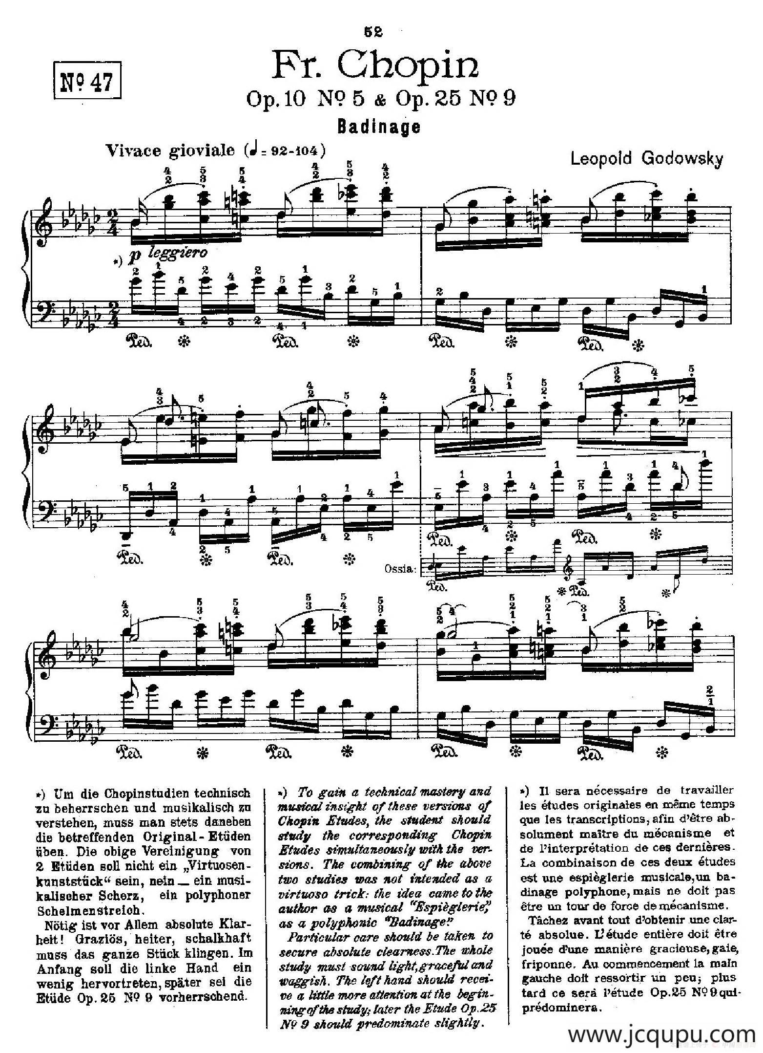 53首改编练习曲（No.47）简谱