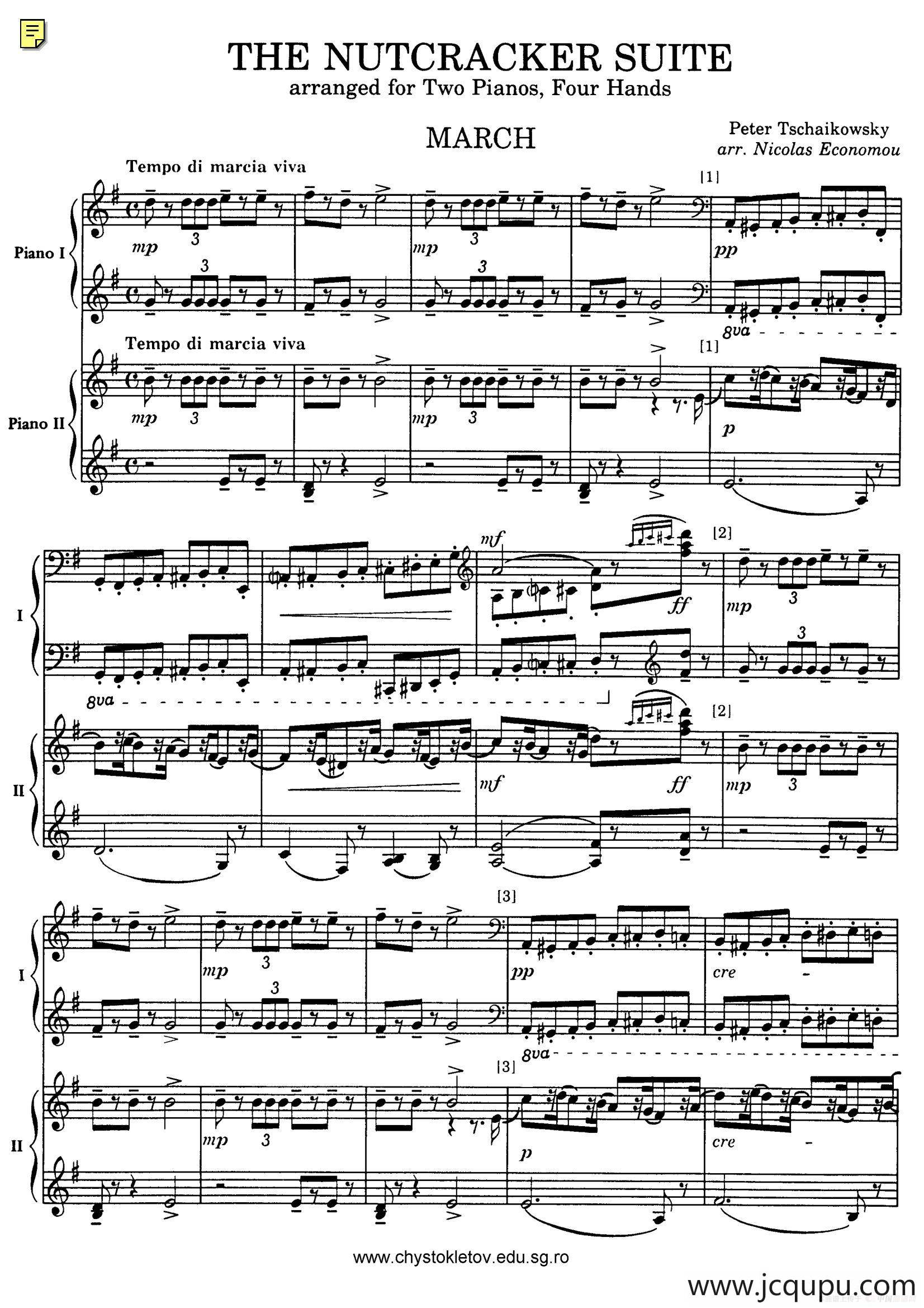 Nutcracker Op.71 芭蕾舞剧《胡桃夹子》（改编双钢琴版·第二部分）简谱