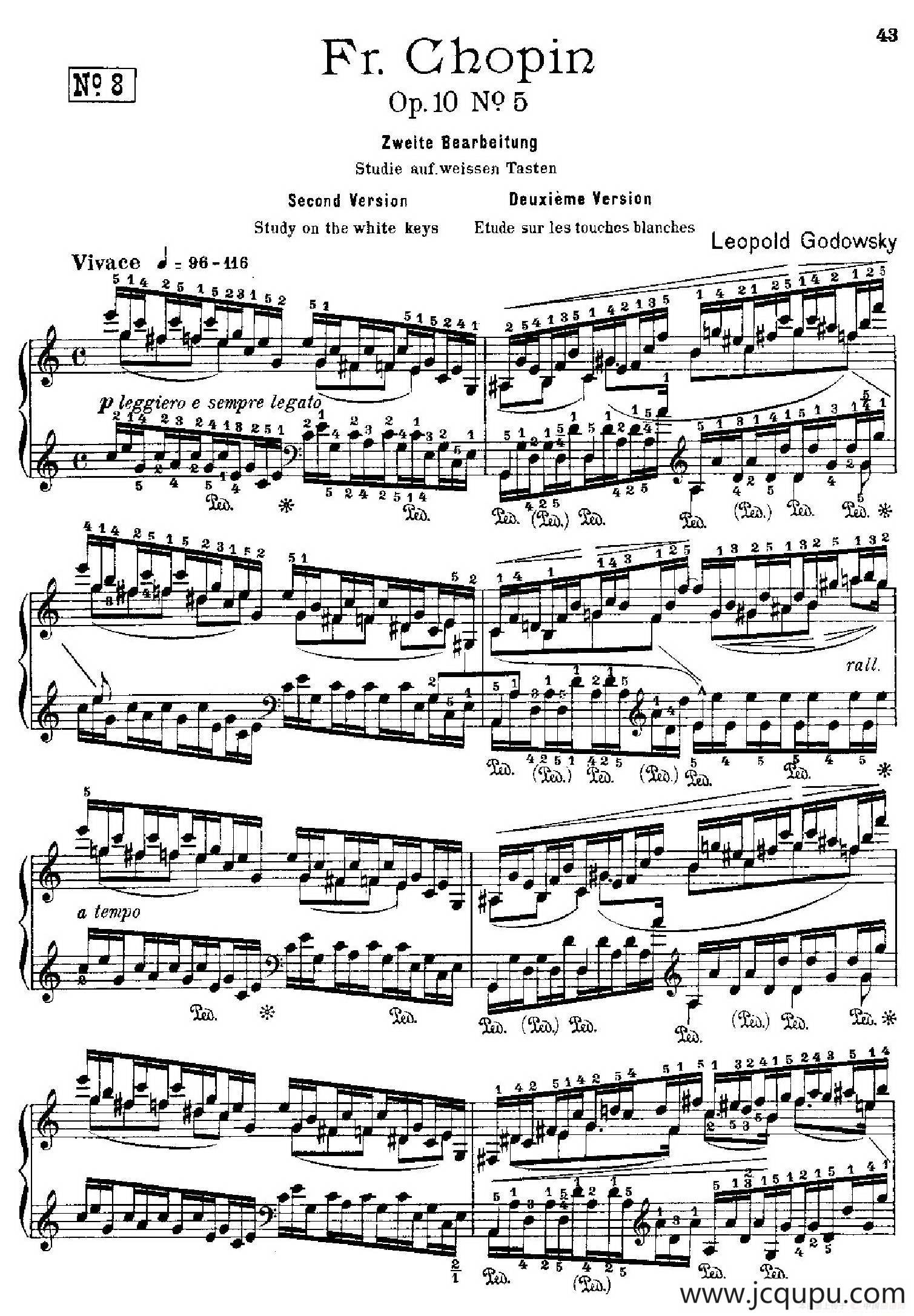 53首改编练习曲（No.8）简谱